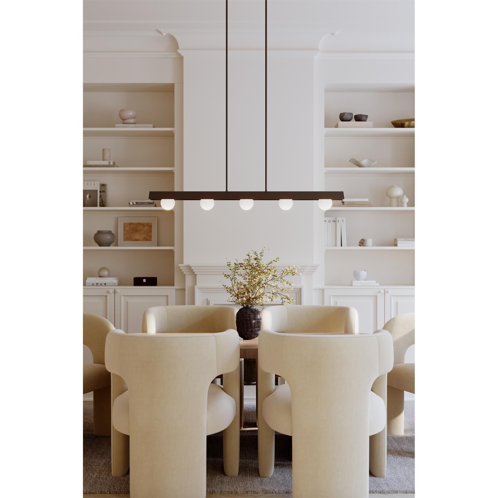 Shown in Dark Bronze finish and Etched Opal glass