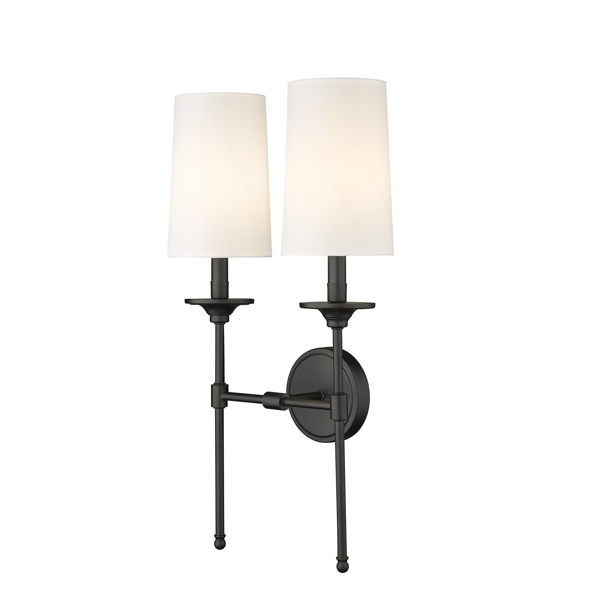 Shown in Matte Black finish and Cloth Cover glass and Cloth Cover shade