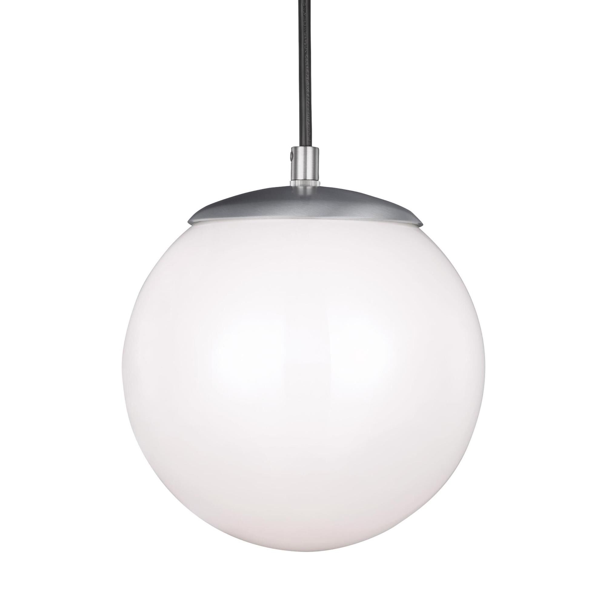 Shown in Satin Aluminum finish and Smooth White  Diffuser glass and Smooth White Glass Diffuser shade