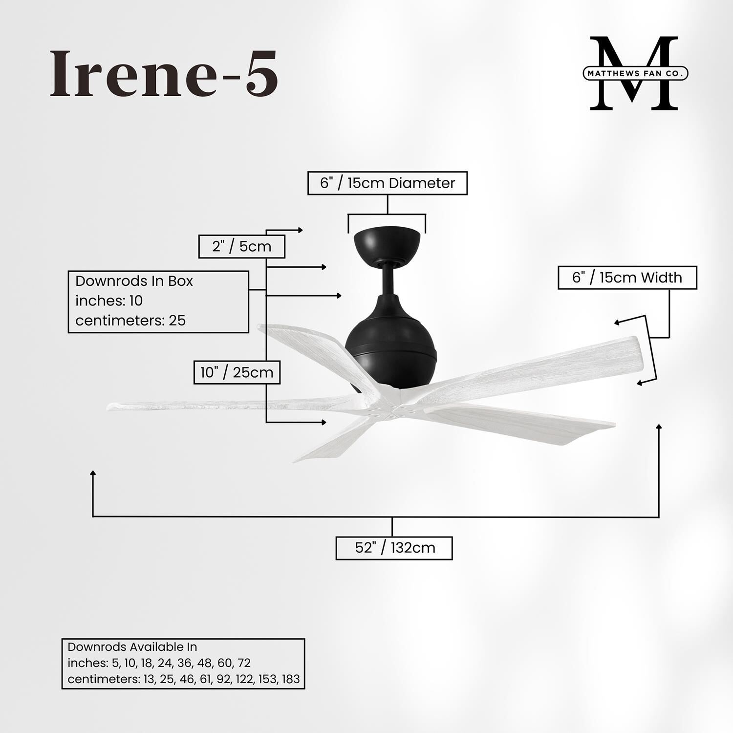 Irene 52 Inch Ceiling Fan by Matthews Fan Company