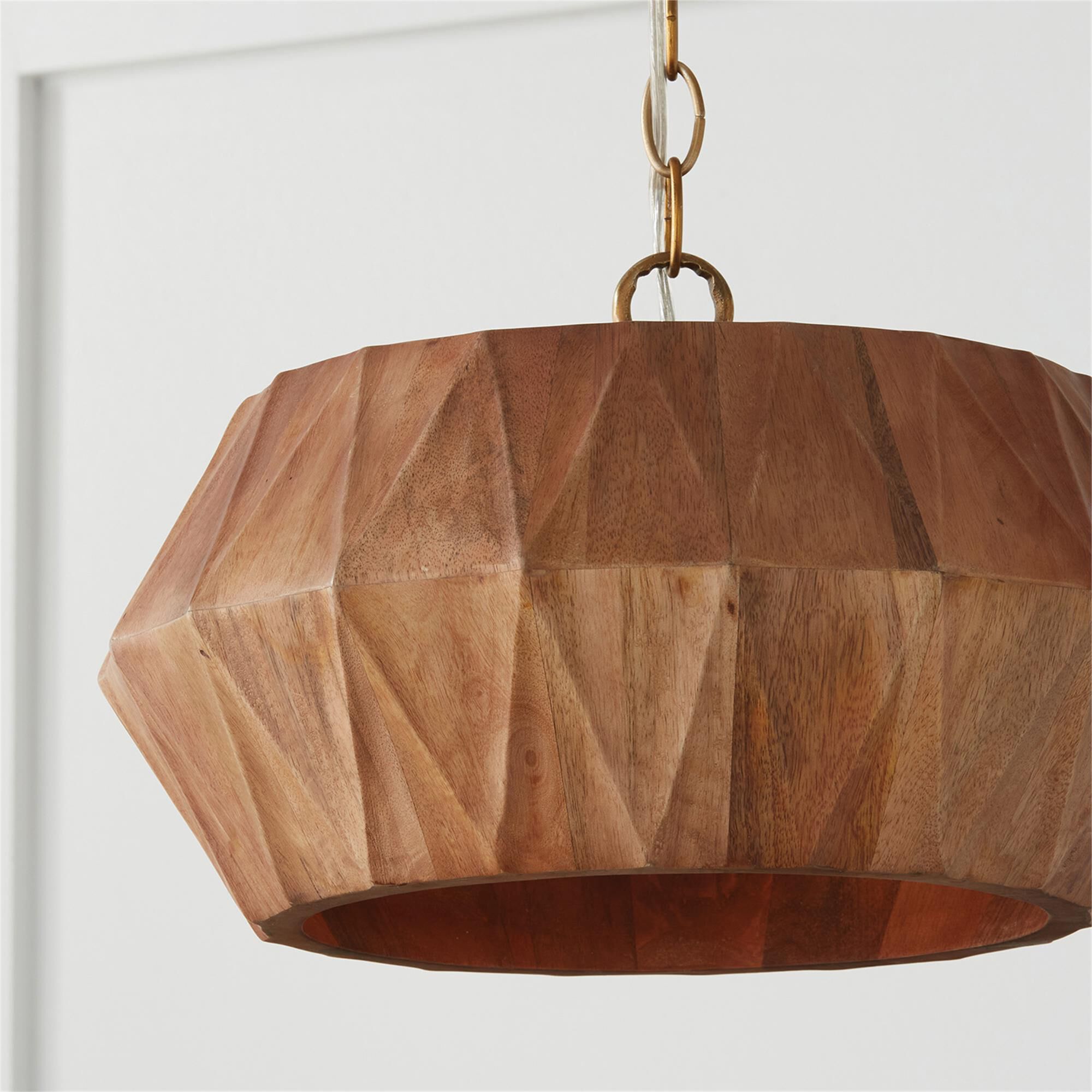 Shown in Light Wood And Patinaed Brass finish