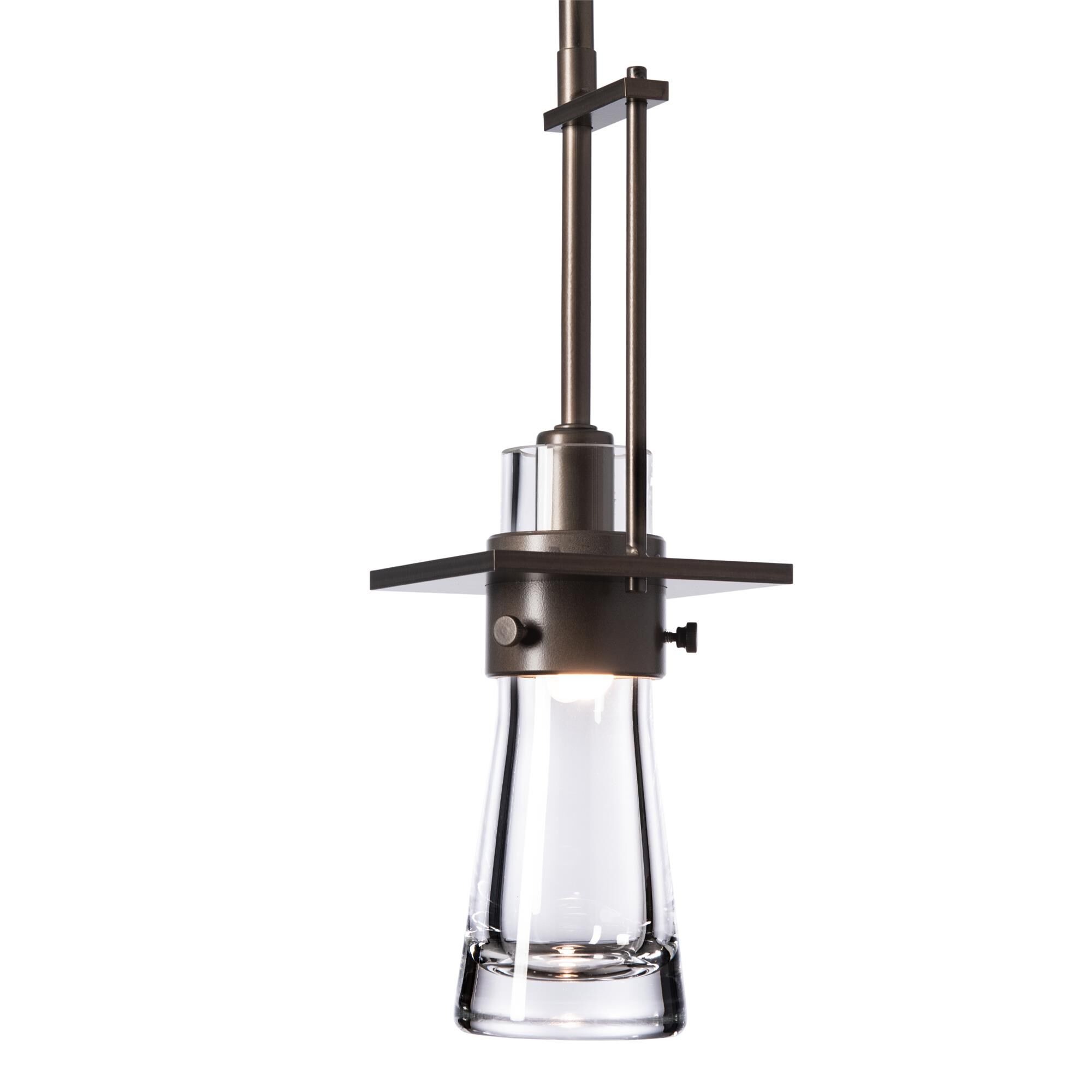 Shown in Dark Smoke finish and Clear glass
