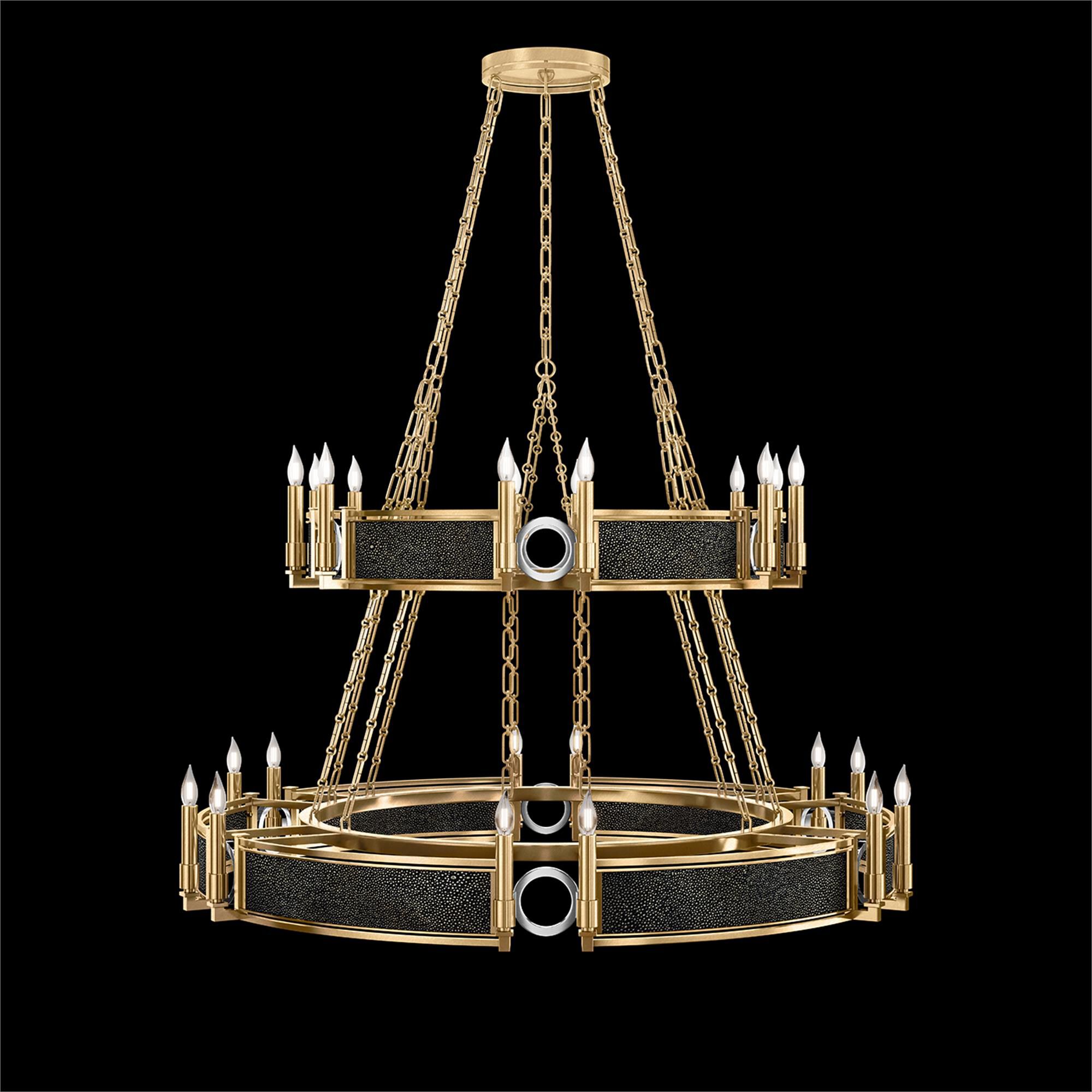 Shown in Gold Leaf and Nickel  finish and Black Knight accent