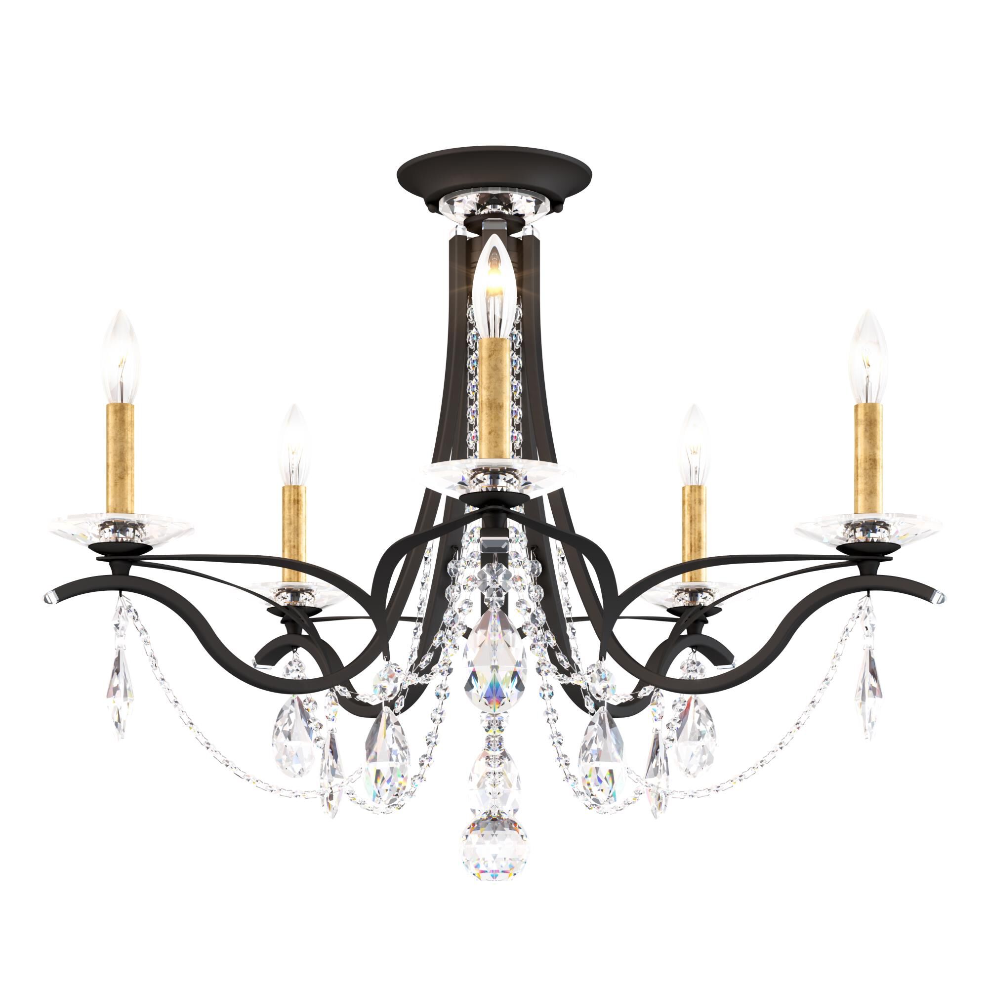Shown in Black finish and Clear Heritage crystal