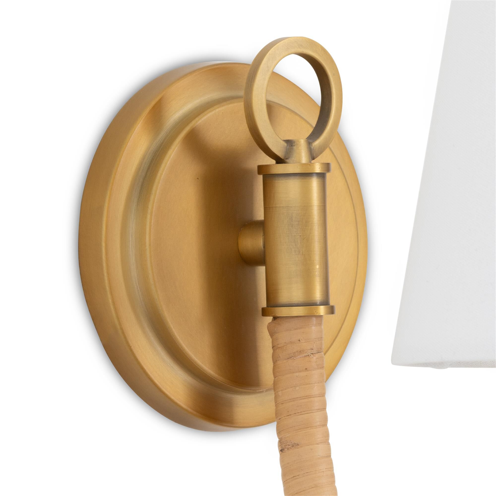 Shown in Natural finish and Linen shade