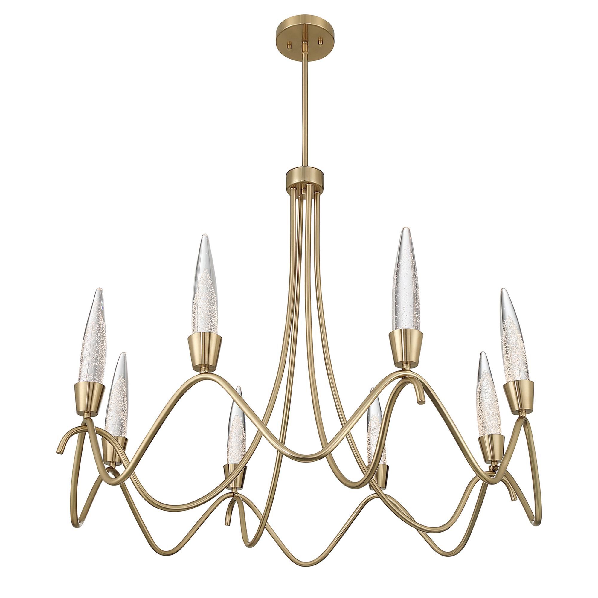 Shown in Noble Brass finish and Clear Bubble glass