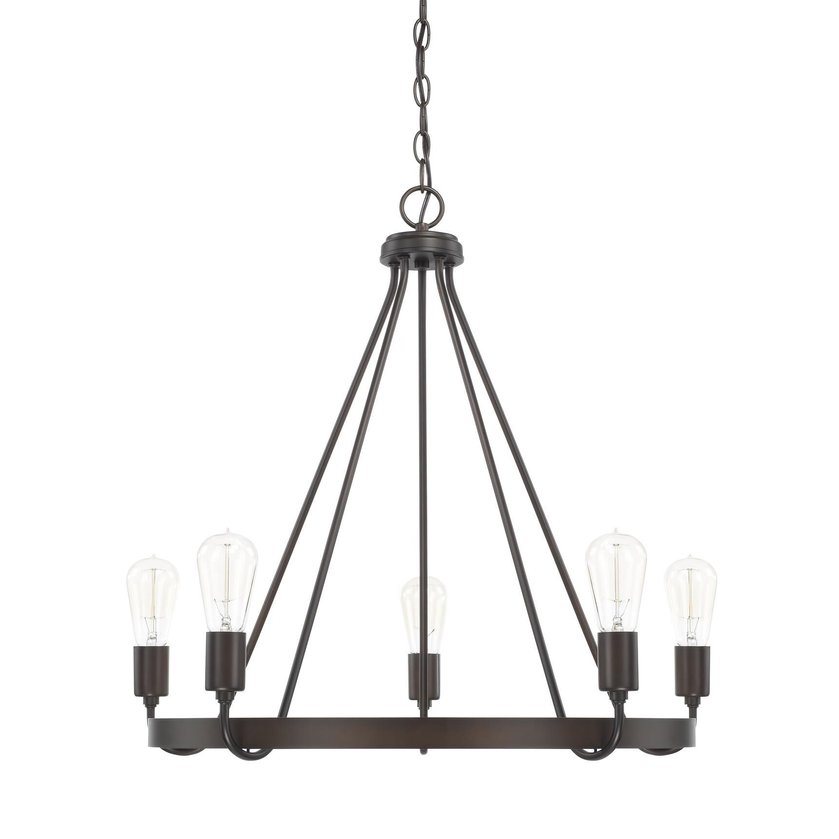 Tanner 26 Inch 5 Light Chandelier by Homeplace by Capital Lighting Fixture Company