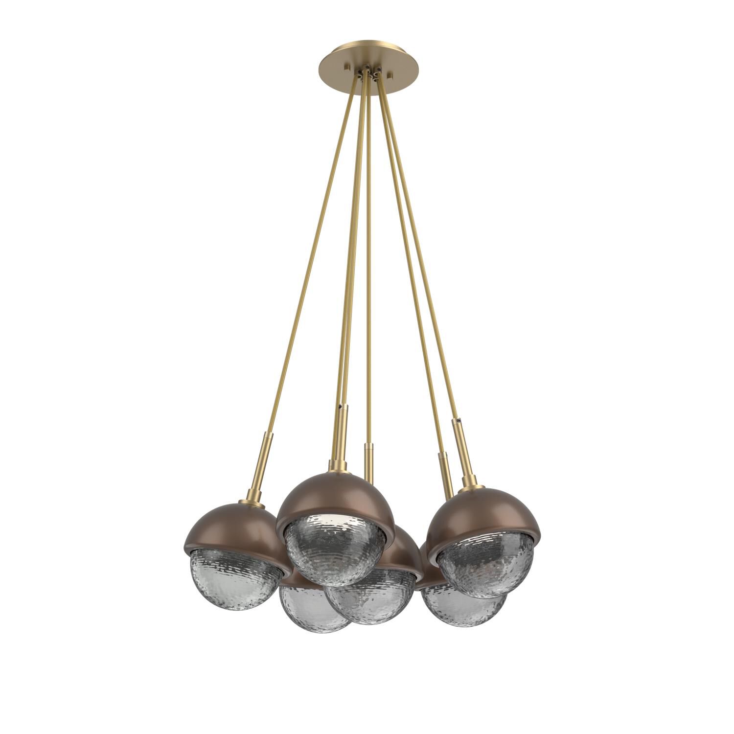 Levi Wilson Cabochon 19 Inch Multi Pendant Light by Hammerton Studio