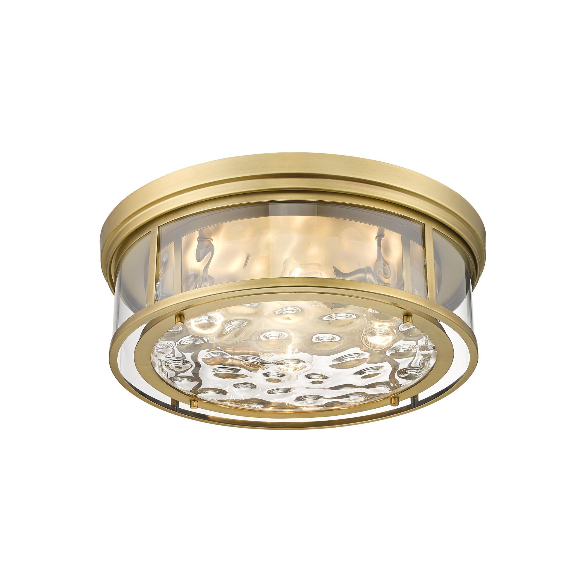 Shown in Rubbed Brass finish and Glass shade