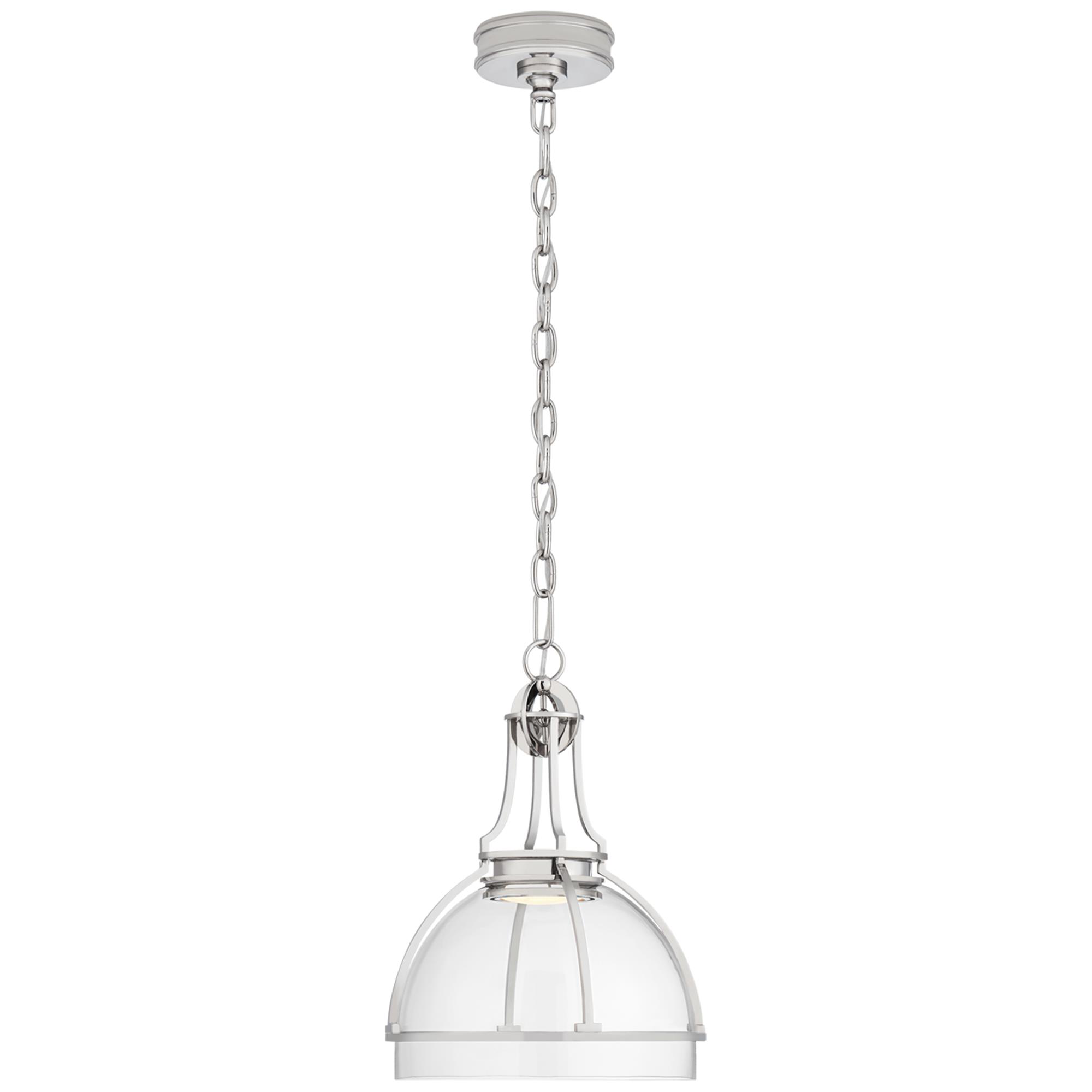 Shown in Polished Nickel finish and Clear glass and Clear Glass shade