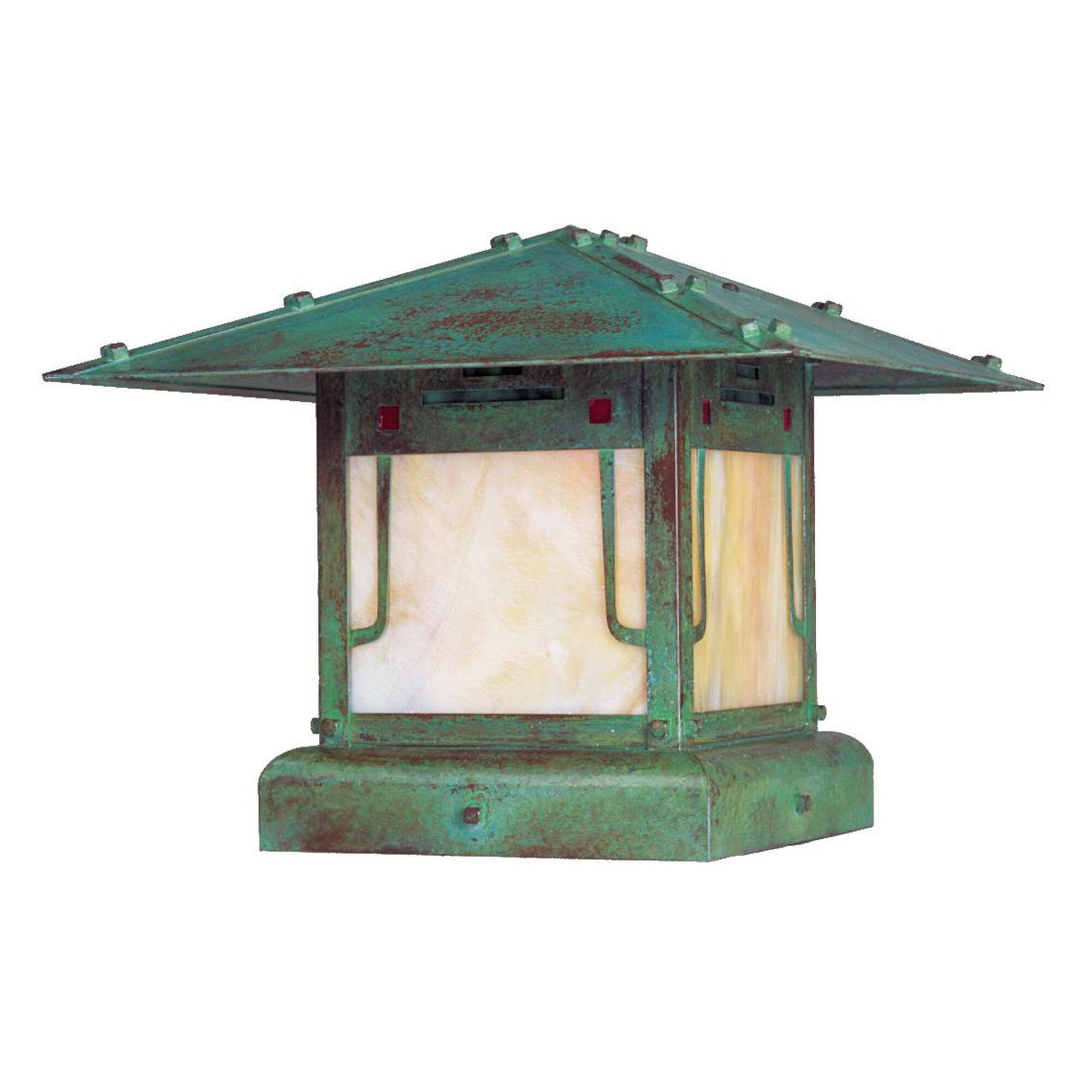 Pagoda 10 Inch Outdoor Pier Lamp,