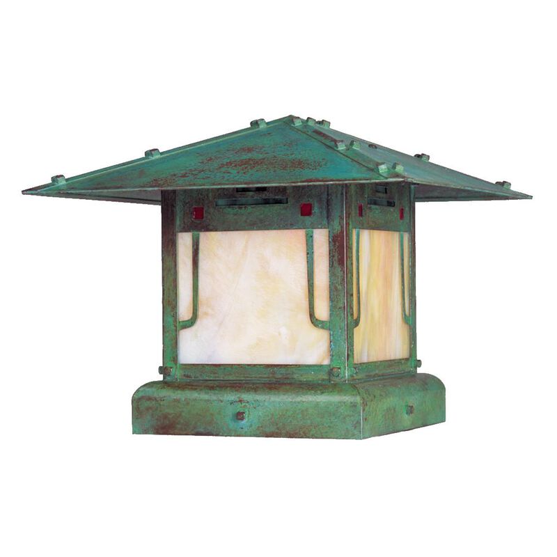Pagoda 10 Inch Outdoor Pier Lamp by Arroyo Craftsman