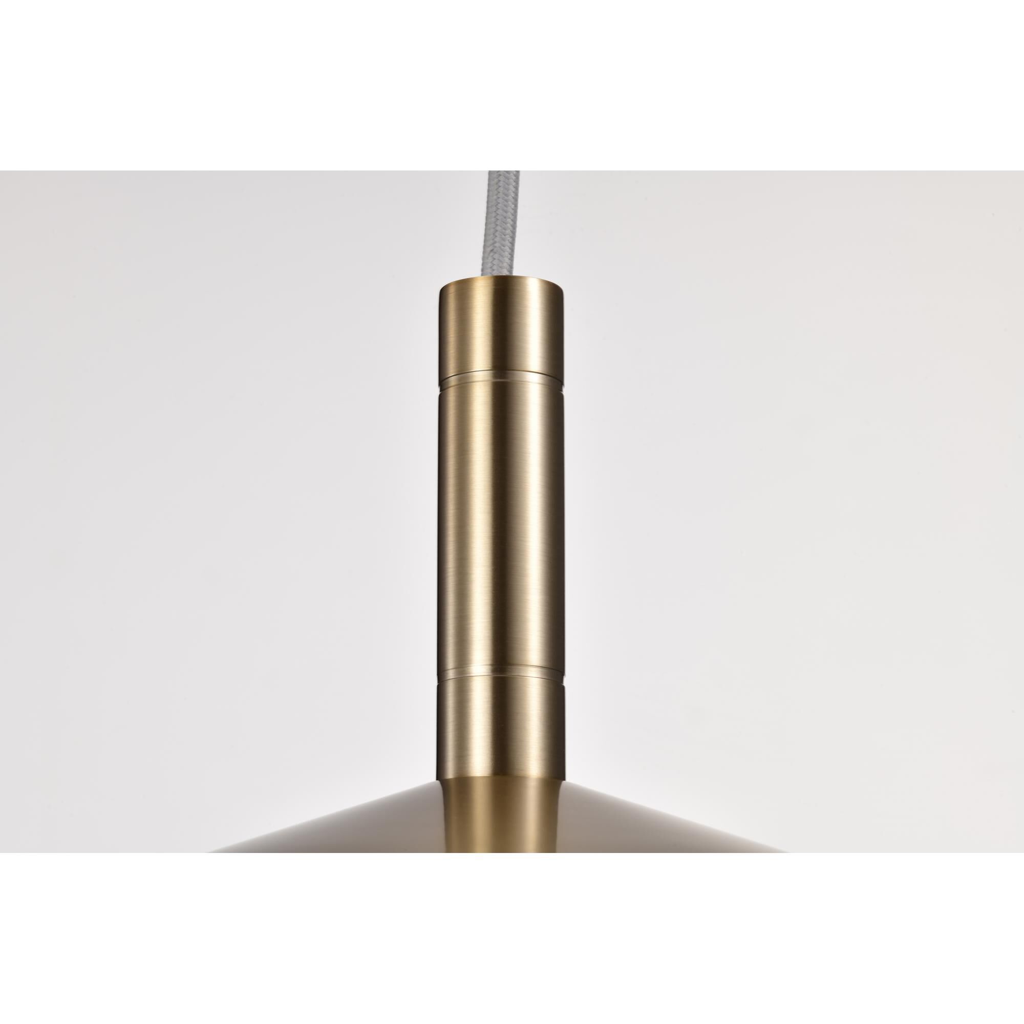 Shown in Burnished Brass finish and Burnished Brass shade