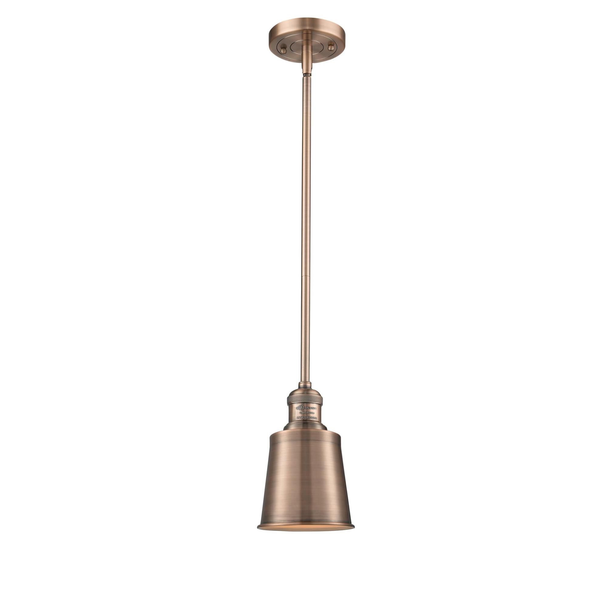 Shown in Antique Copper finish and Antique Copper shade