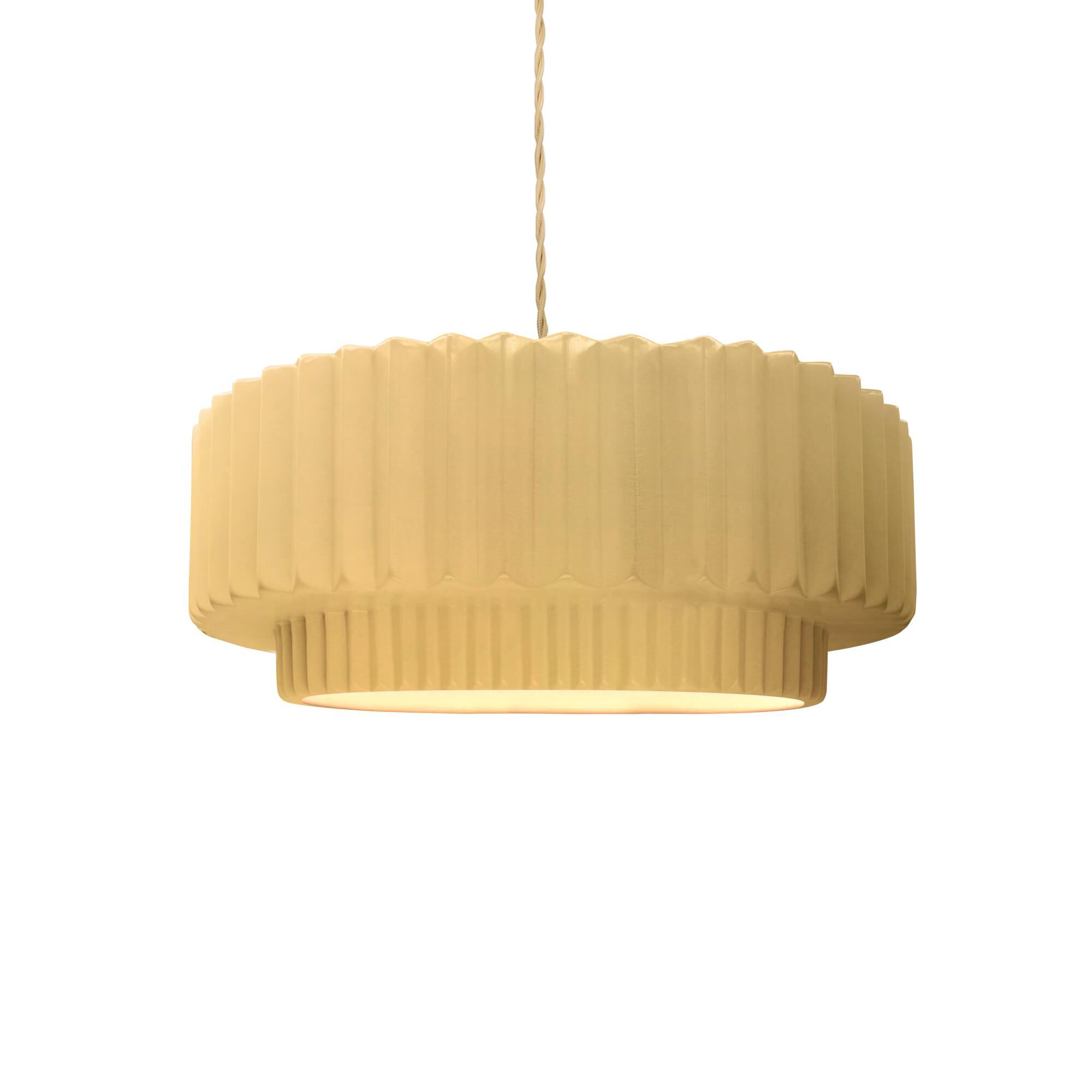 Shown in Matte Black finish and Muted Yellow shade