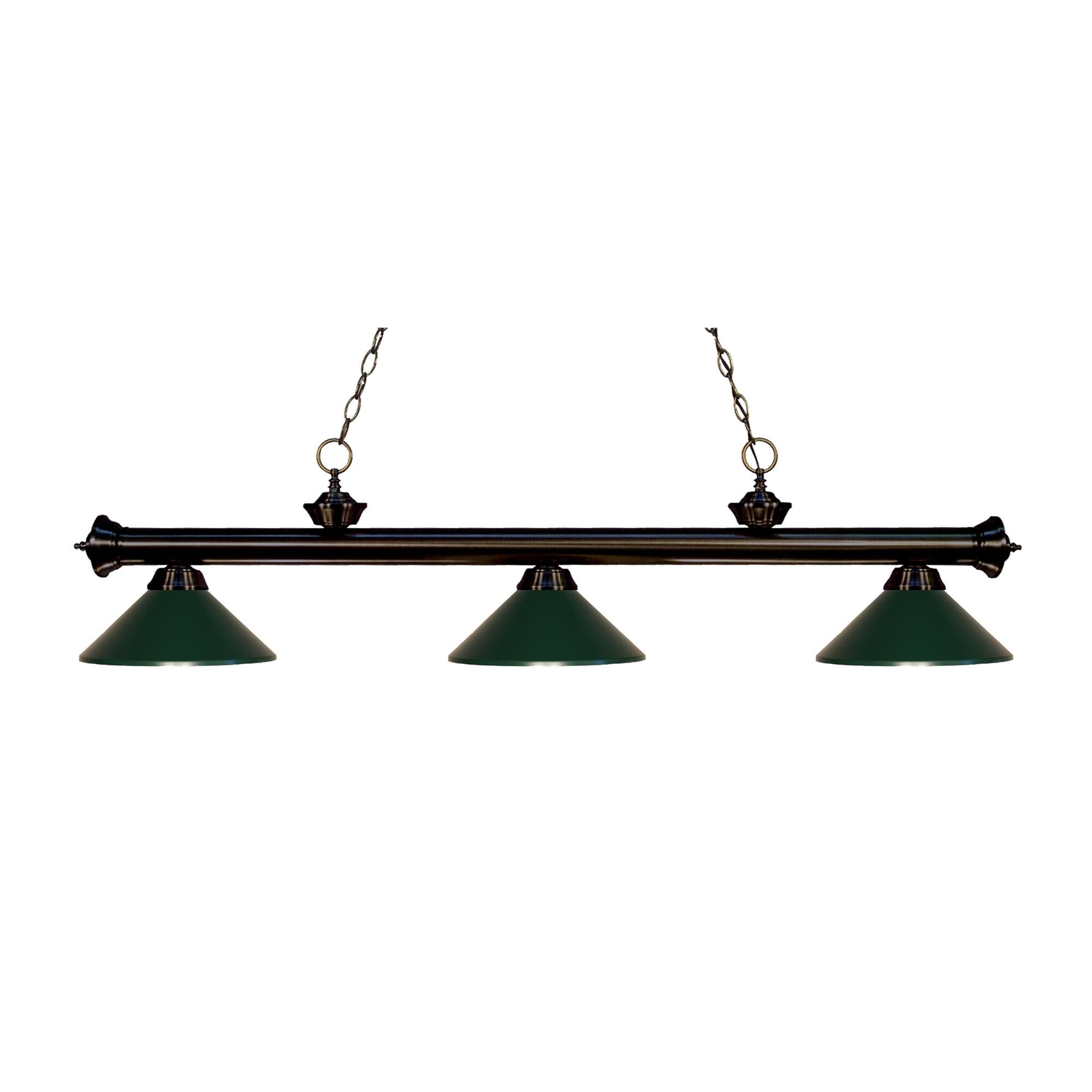 Shown in Bronze finish and Steel glass and Steel shade