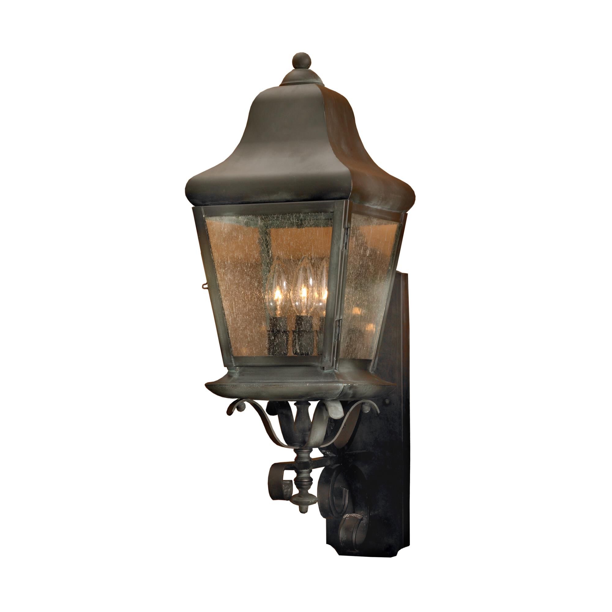 Shown in Charcoal finish and Seeded glass 