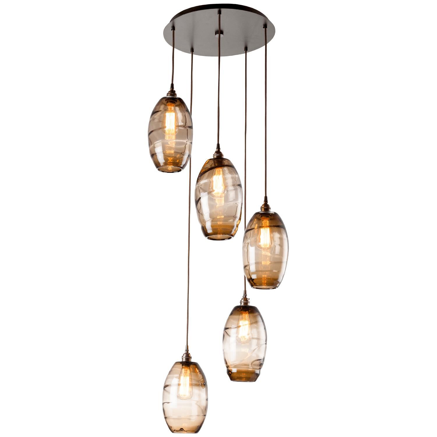 Ellisse 20 Inch 5 Light Multi Light Pendant by Hammerton Studio