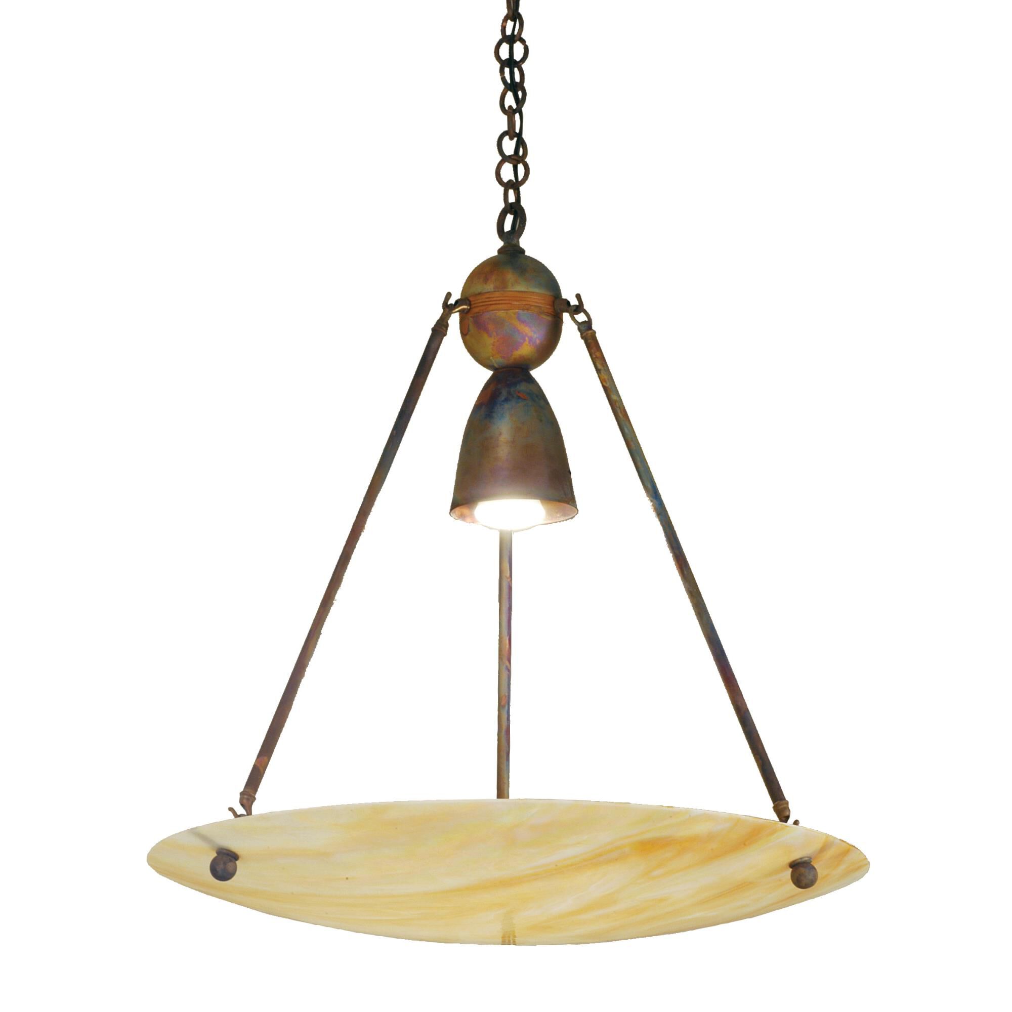 Deco Ball Beige Iridescent 26 Inch Large Pendant by Meyda Lighting