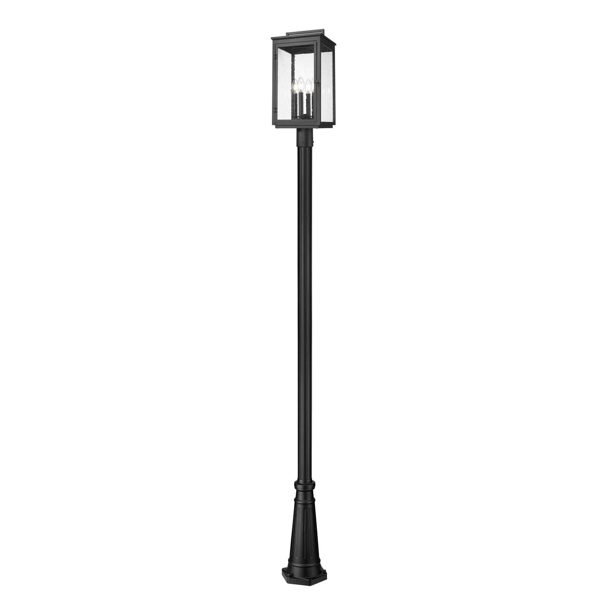 Shown in Sand Black finish and Clear Seedy glass and Clear Seedy shade