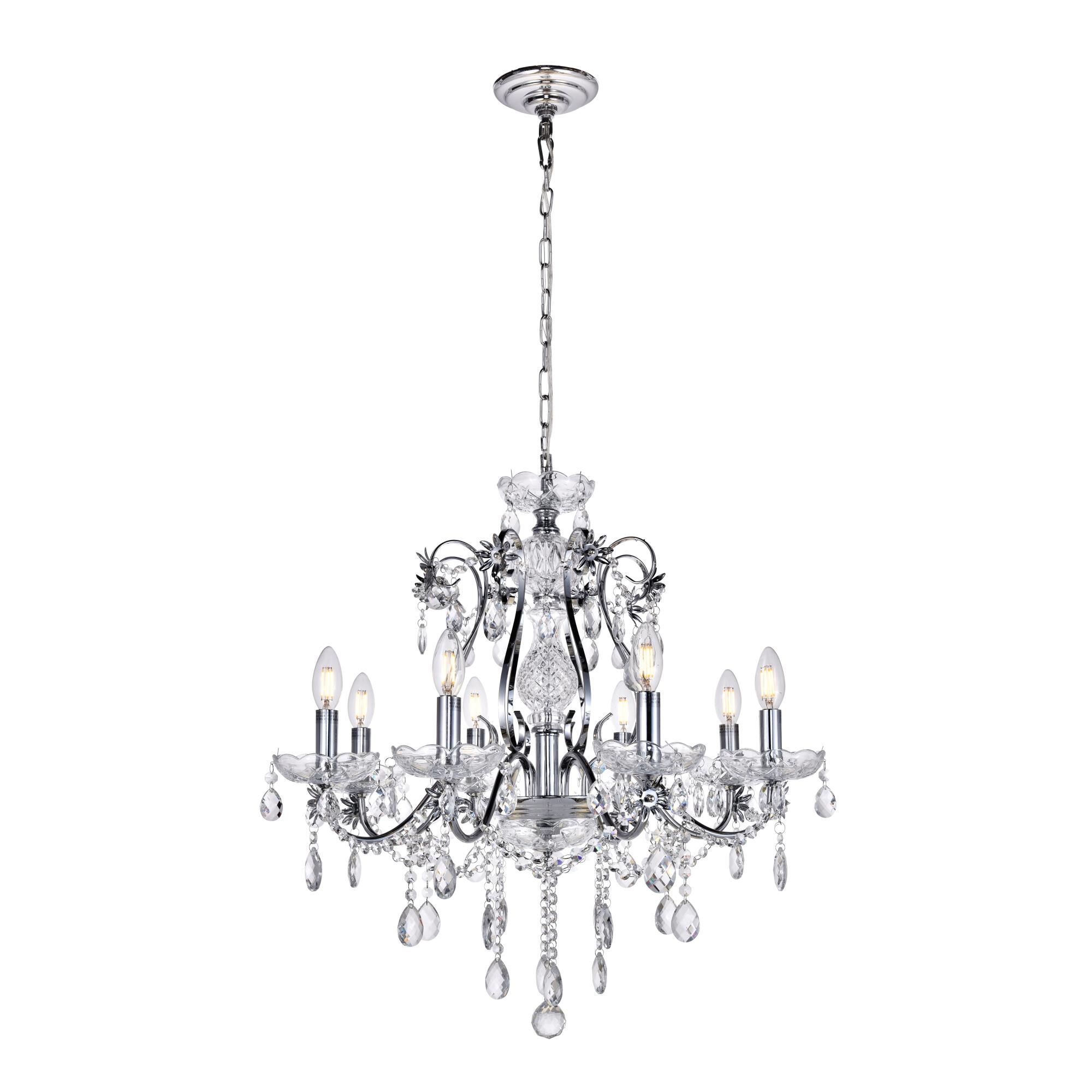 Voltaire 26 Inch 8 Light Chandelier by Elegant Lighting