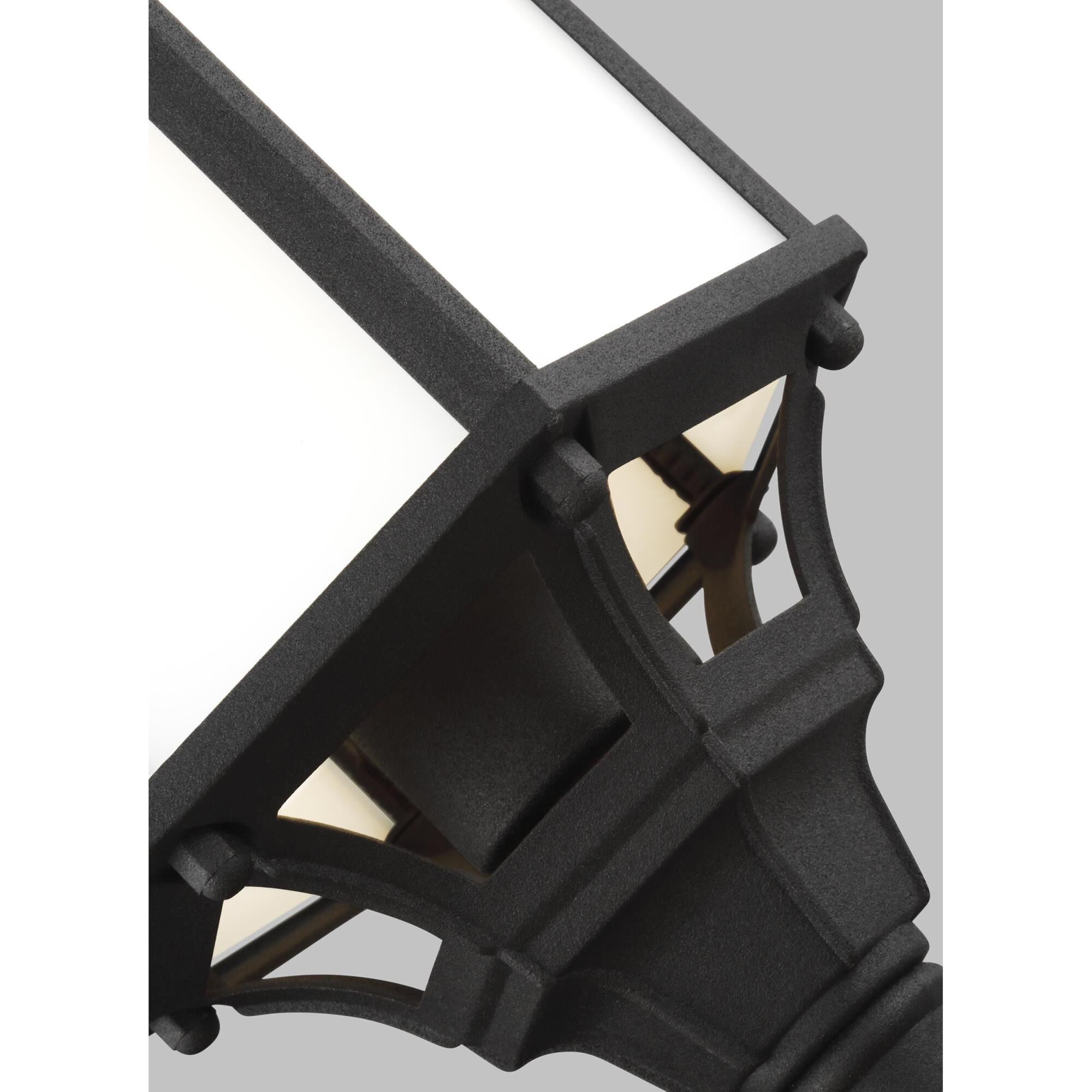 Shown in Black finish and Satin Etched glass