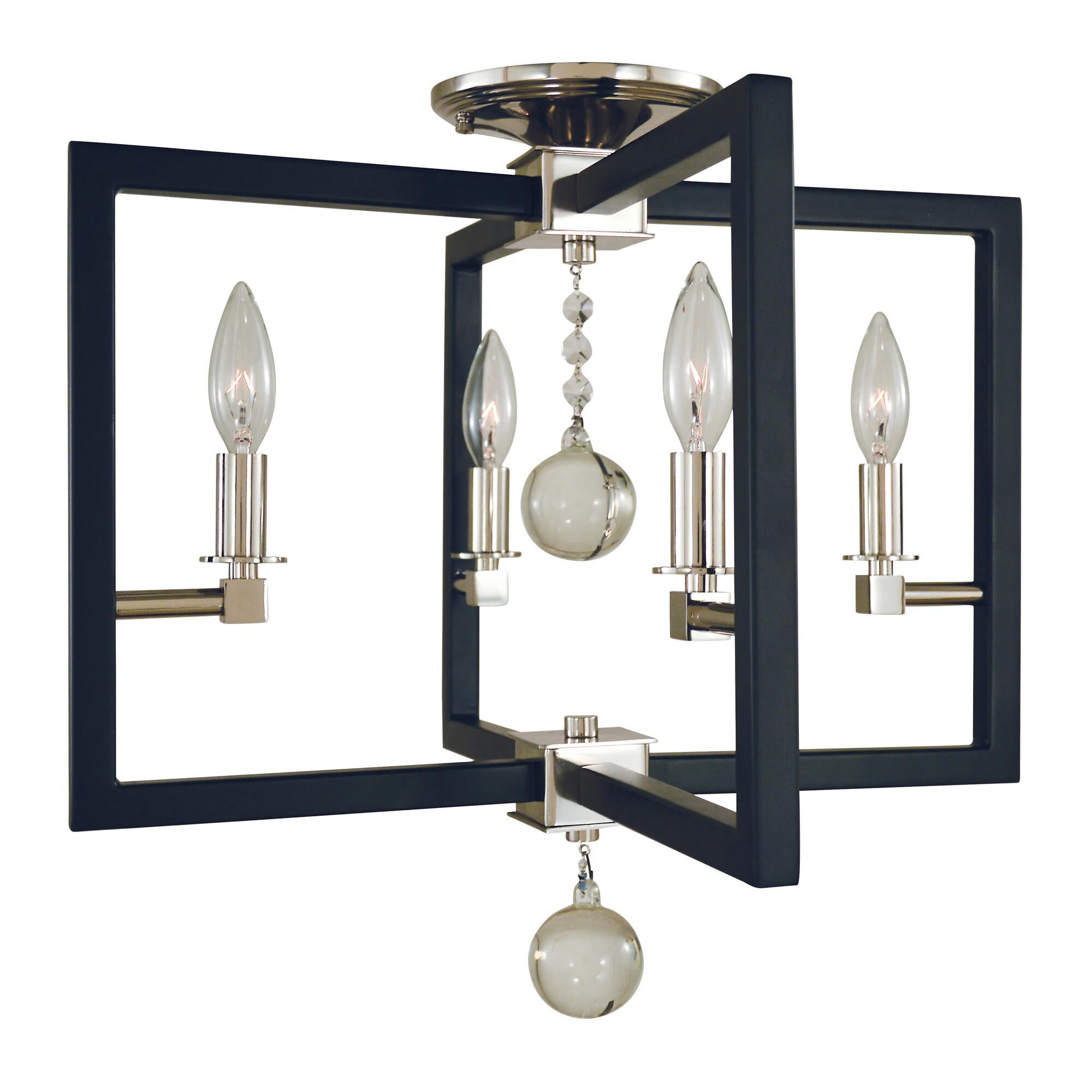 Minimalist Elegant 18 Inch 4 Light Semi Flush Mount by Framburg