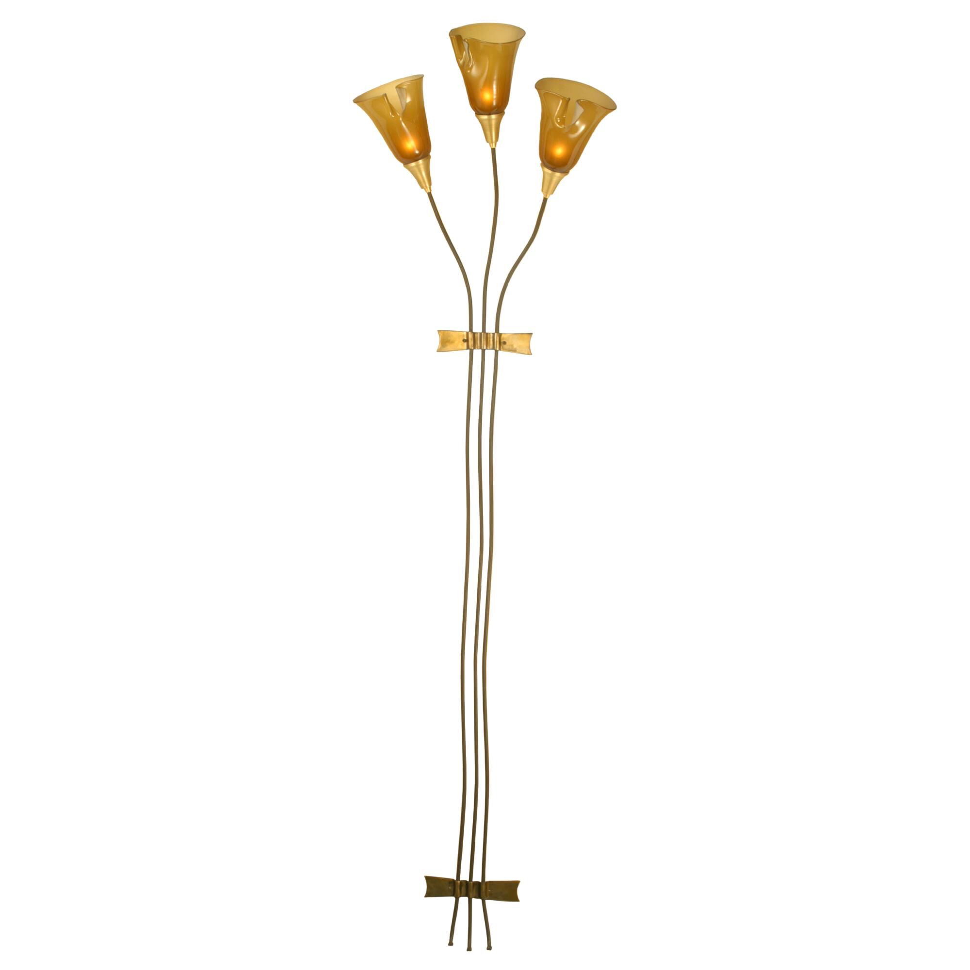 Shown in Timeless Bronze;Satin Brass finish and Amber glass