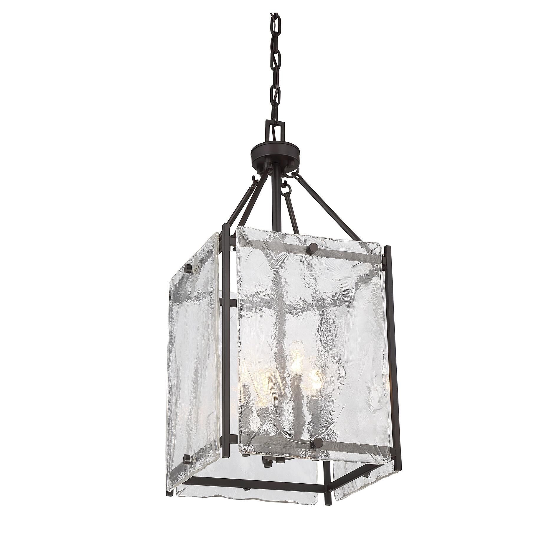 Shown in English Bronze finish and Clear Water Piastra glass