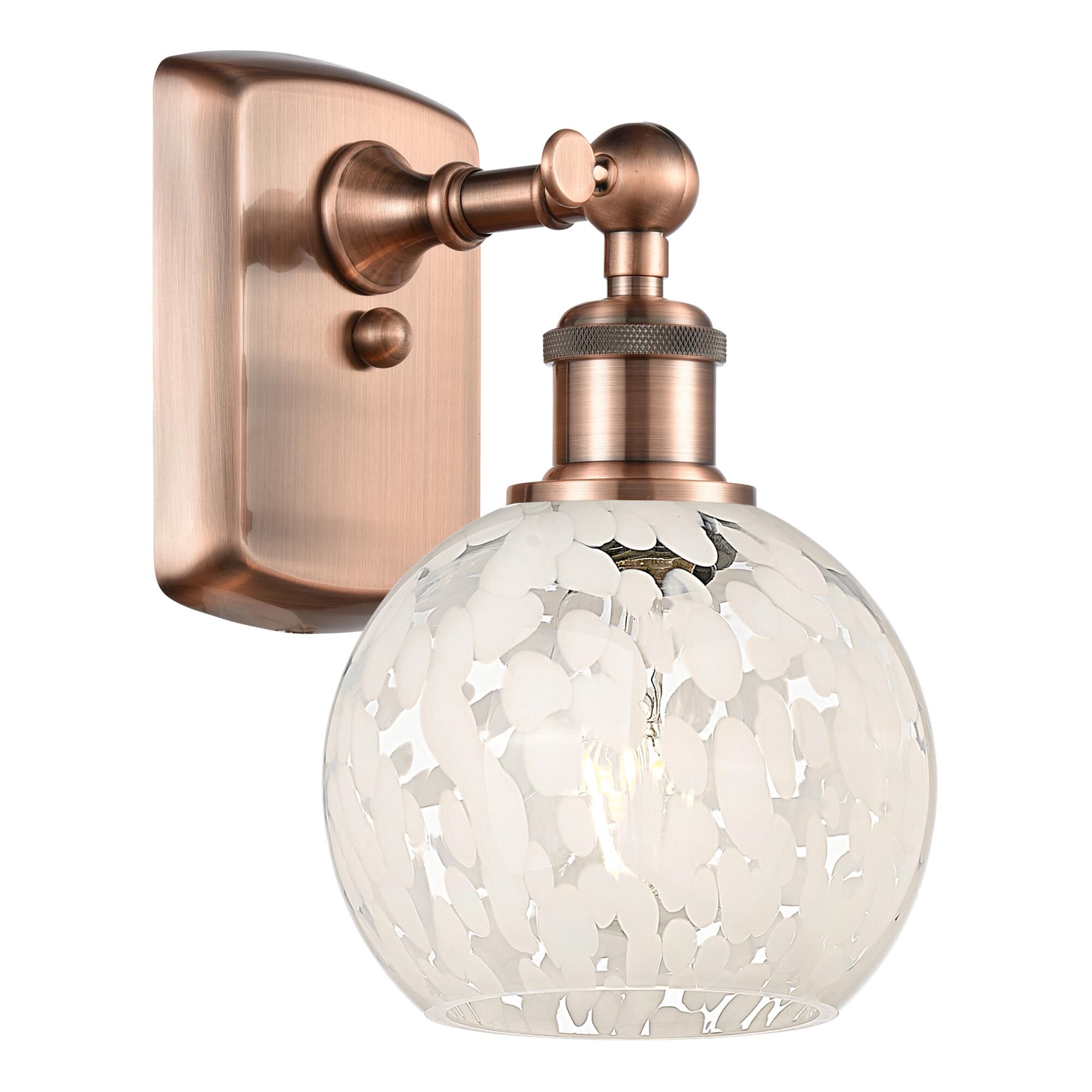 Bruno Marashlian White Mouchette 6 Inch Wall Sconce by Innovations Lighting