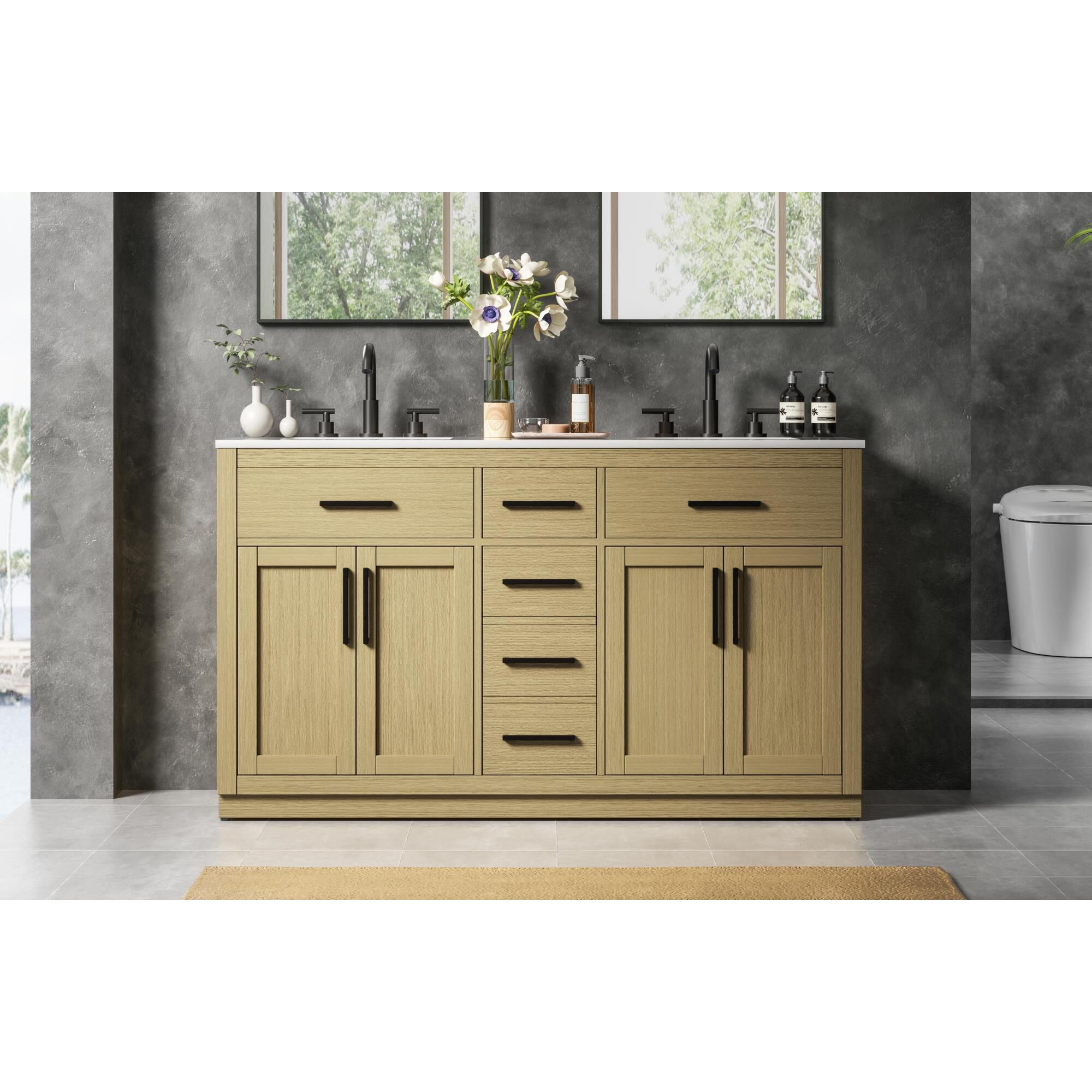 Alden 60 Inch Bath Vanity by Elegant Dcor