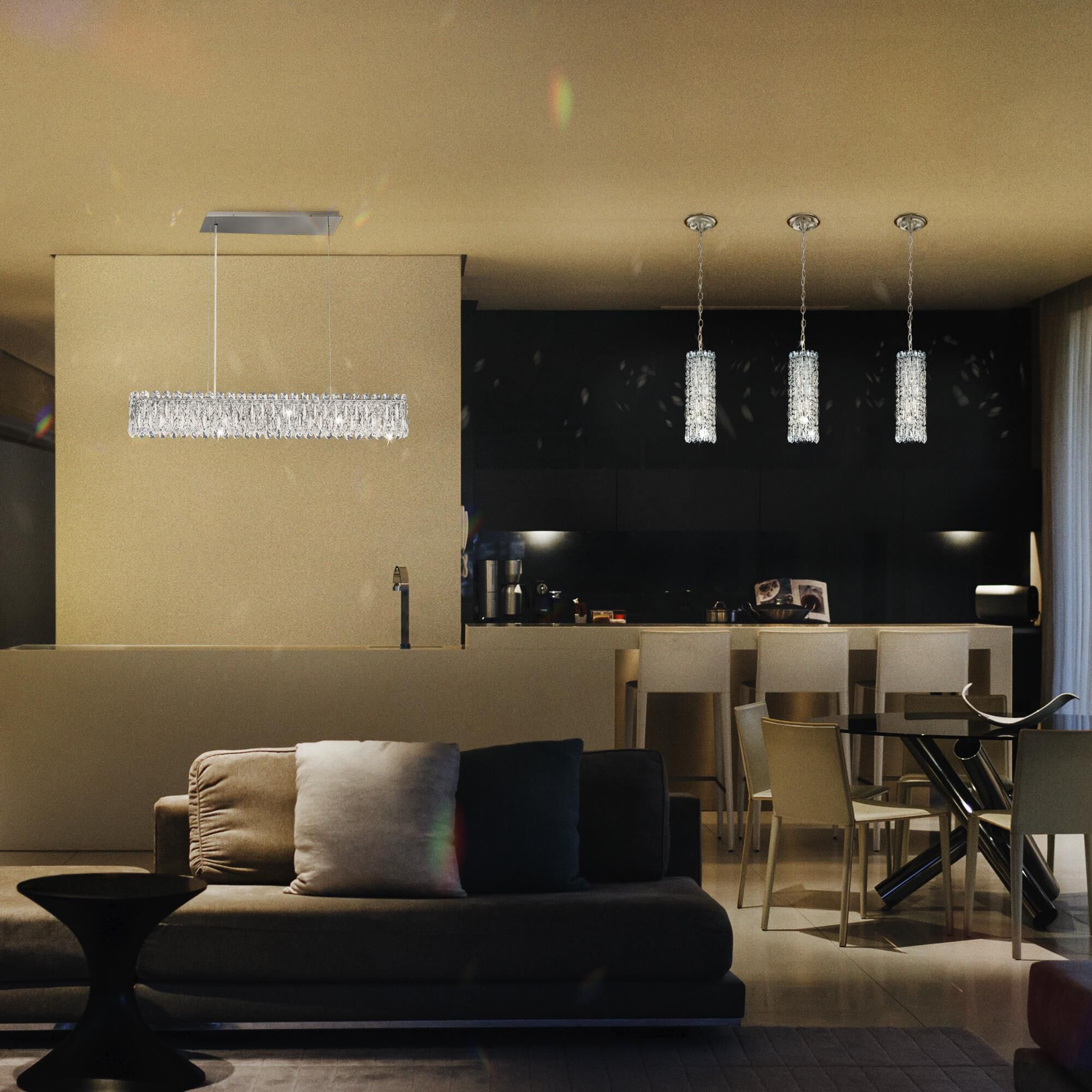 Shown in Polished Stainless Steel finish and Clear Heritage crystal