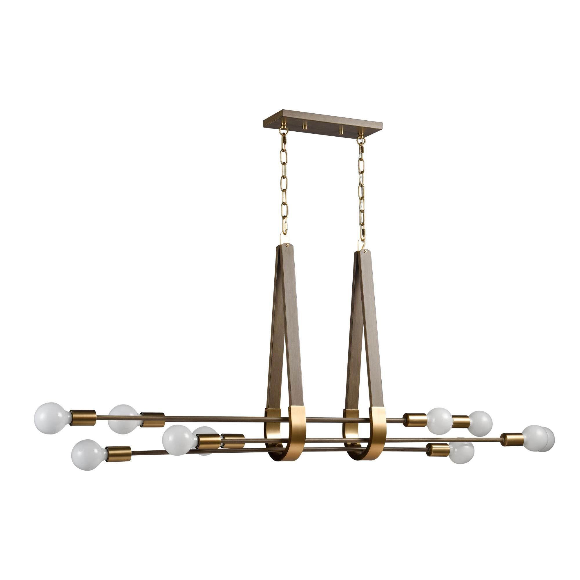 Sabine 58 Inch 10 Light Linear Suspension Light by ELK Lighting