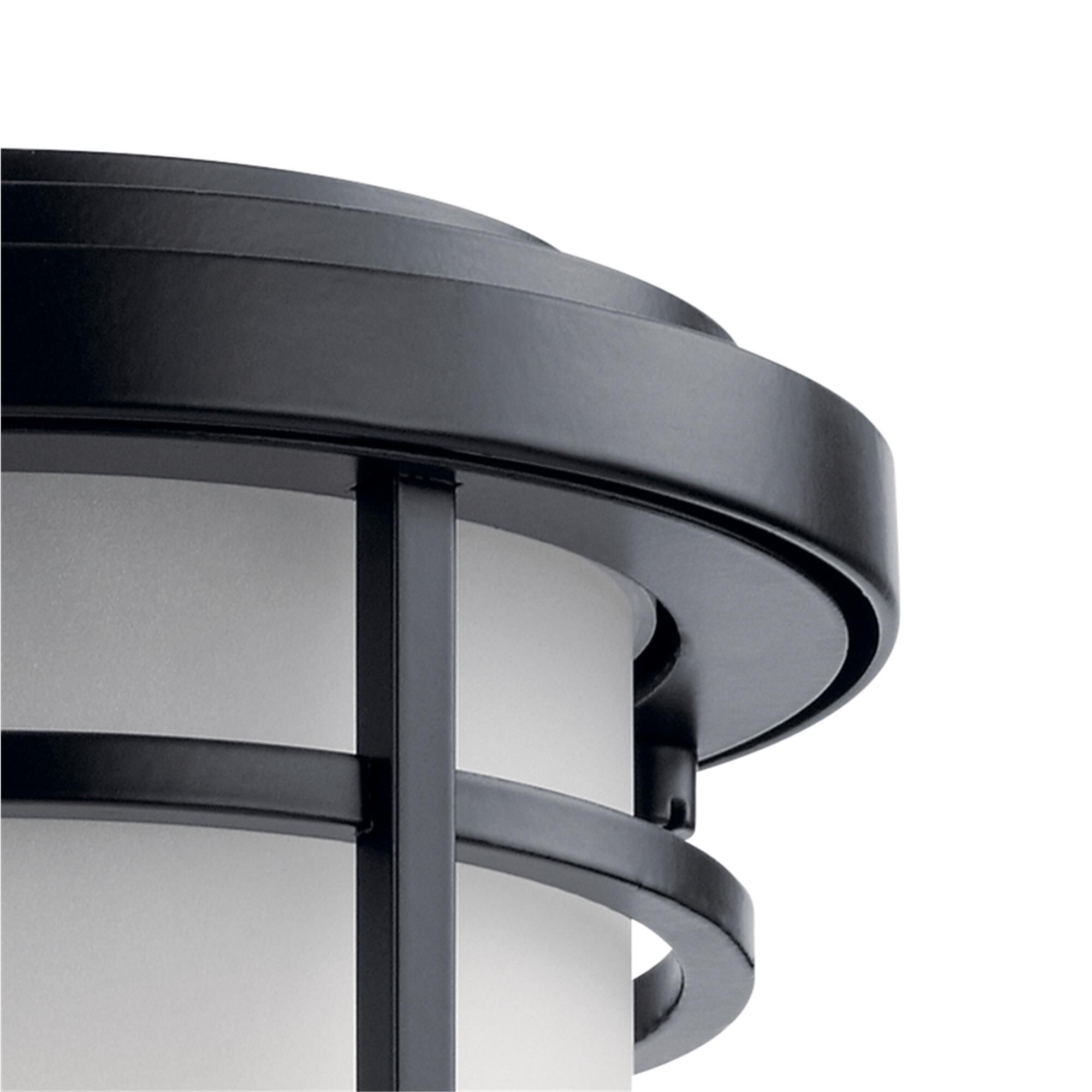 Shown in Black finish and Satin Etched glass