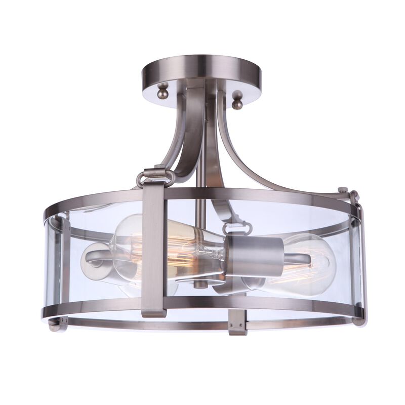Elliot 13 Inch 3 Light Semi Flush Mount by Craftmade