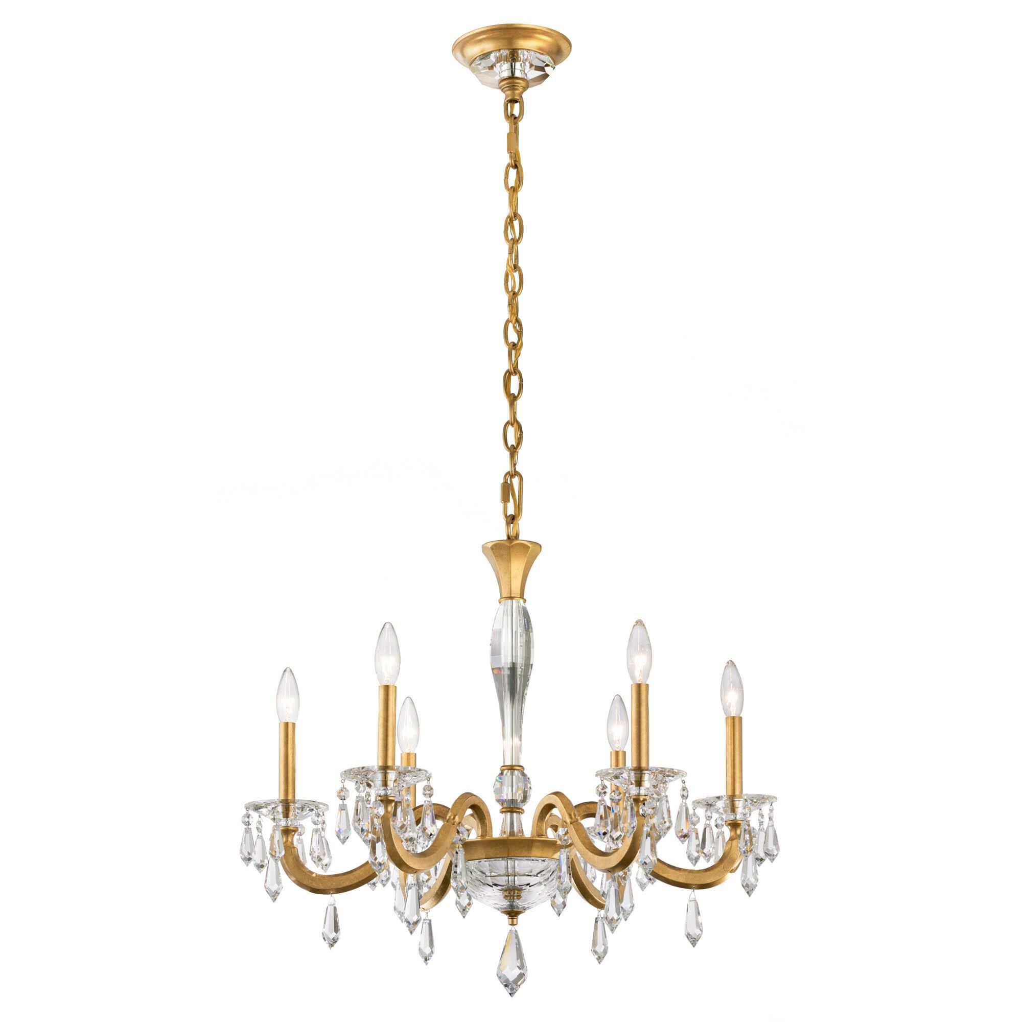 Napoli 28 Inch 6 Light Chandelier by Schonbek