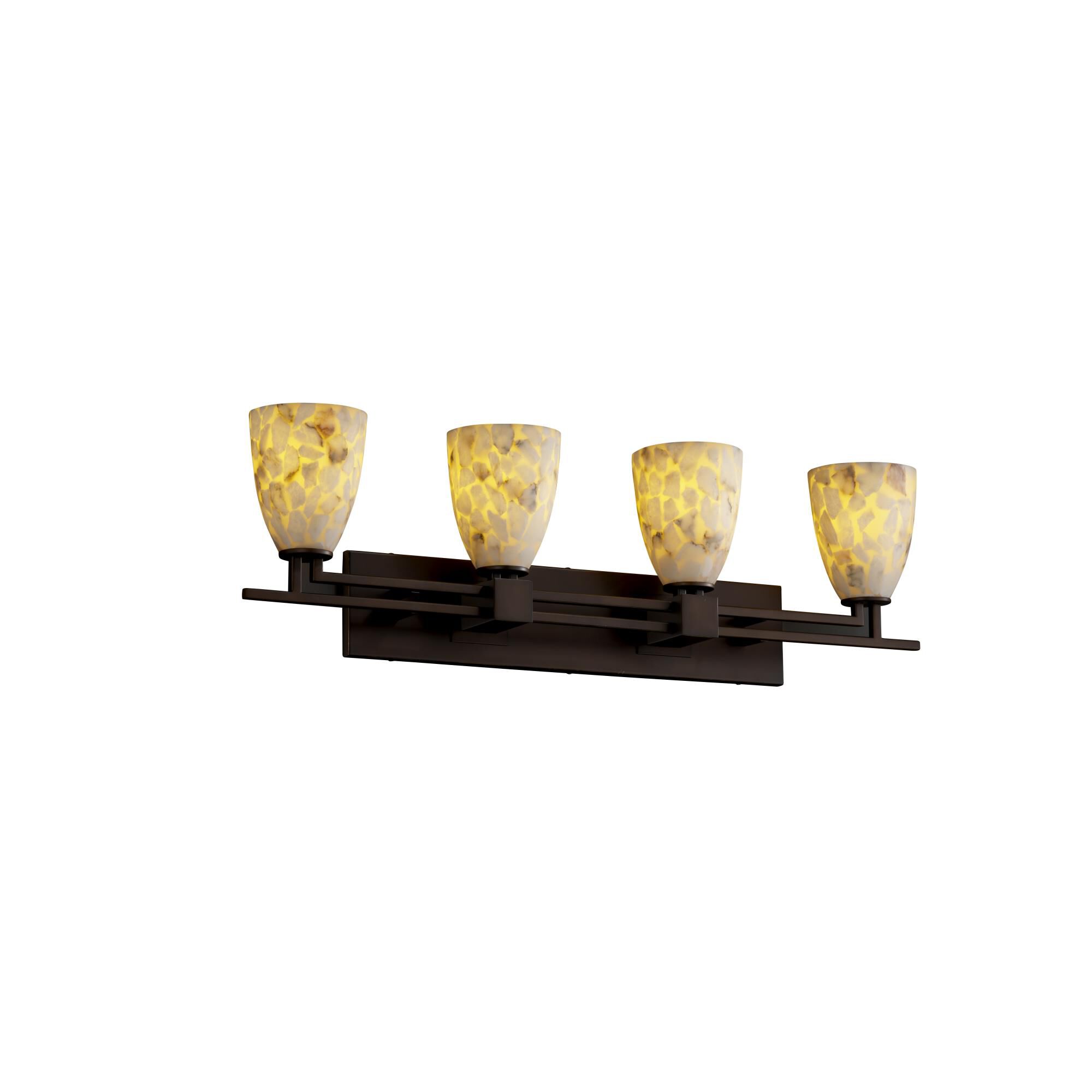 Alabaster Rocks 36 Inch 4 Light Bath Vanity Light by Justice Design Group
