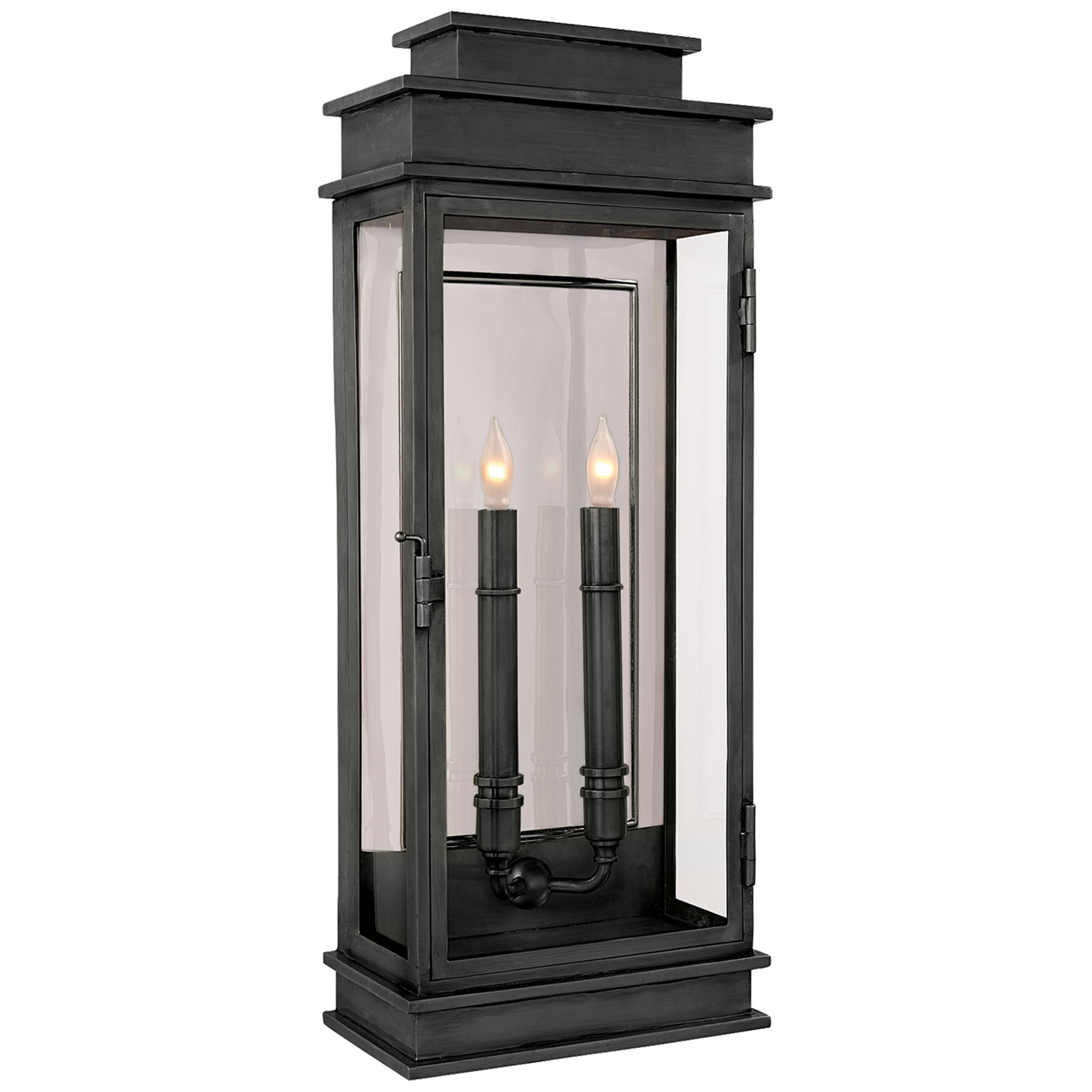 Shown in Bronze finish and Clear glass