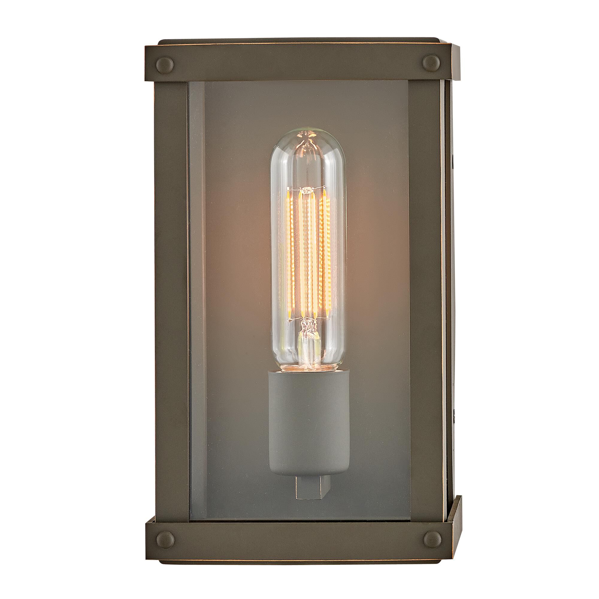 Shown in Oil Rubbed Bronze finish and Clear glass