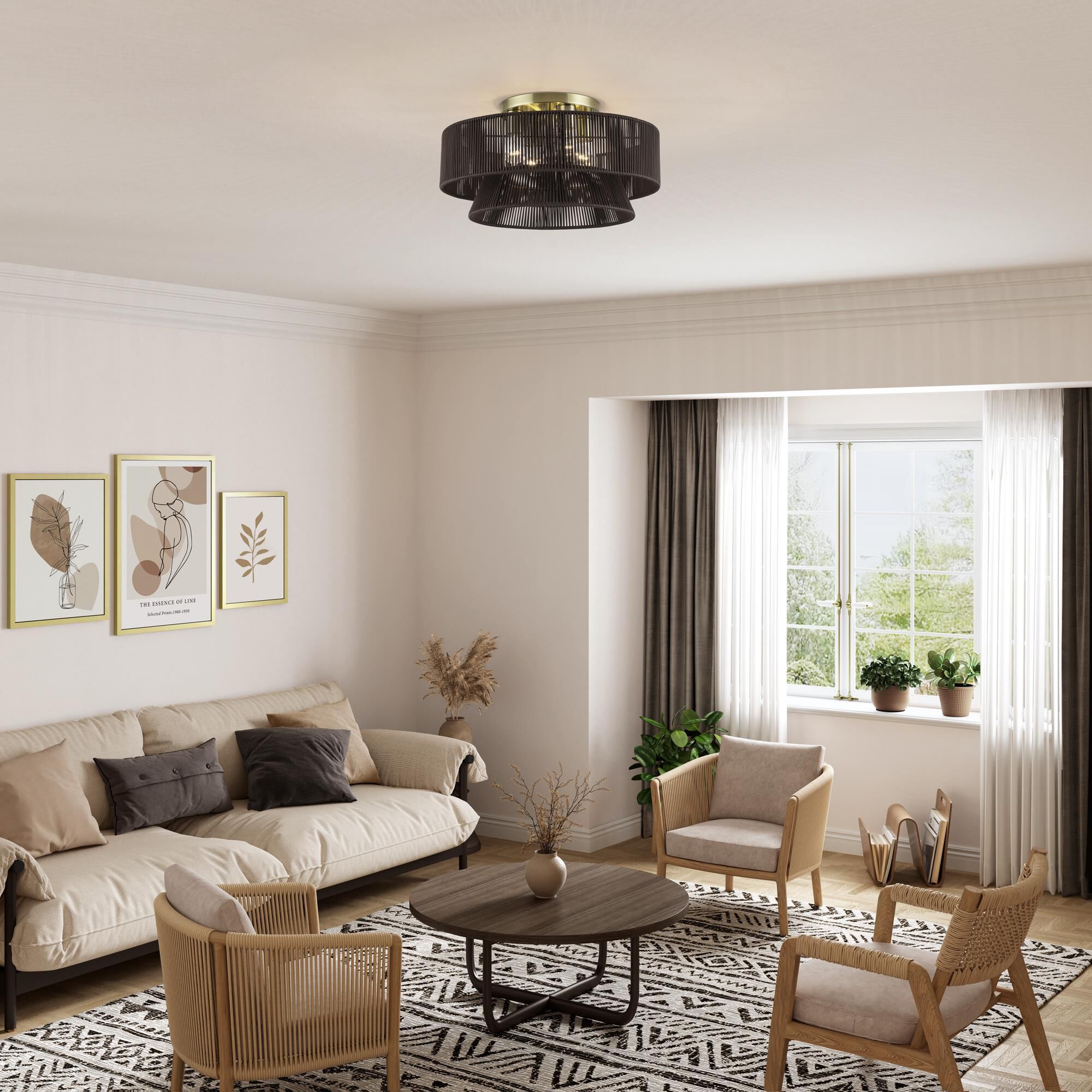 Florell 21 Inch Semi Flush Mount by Livex Lighting