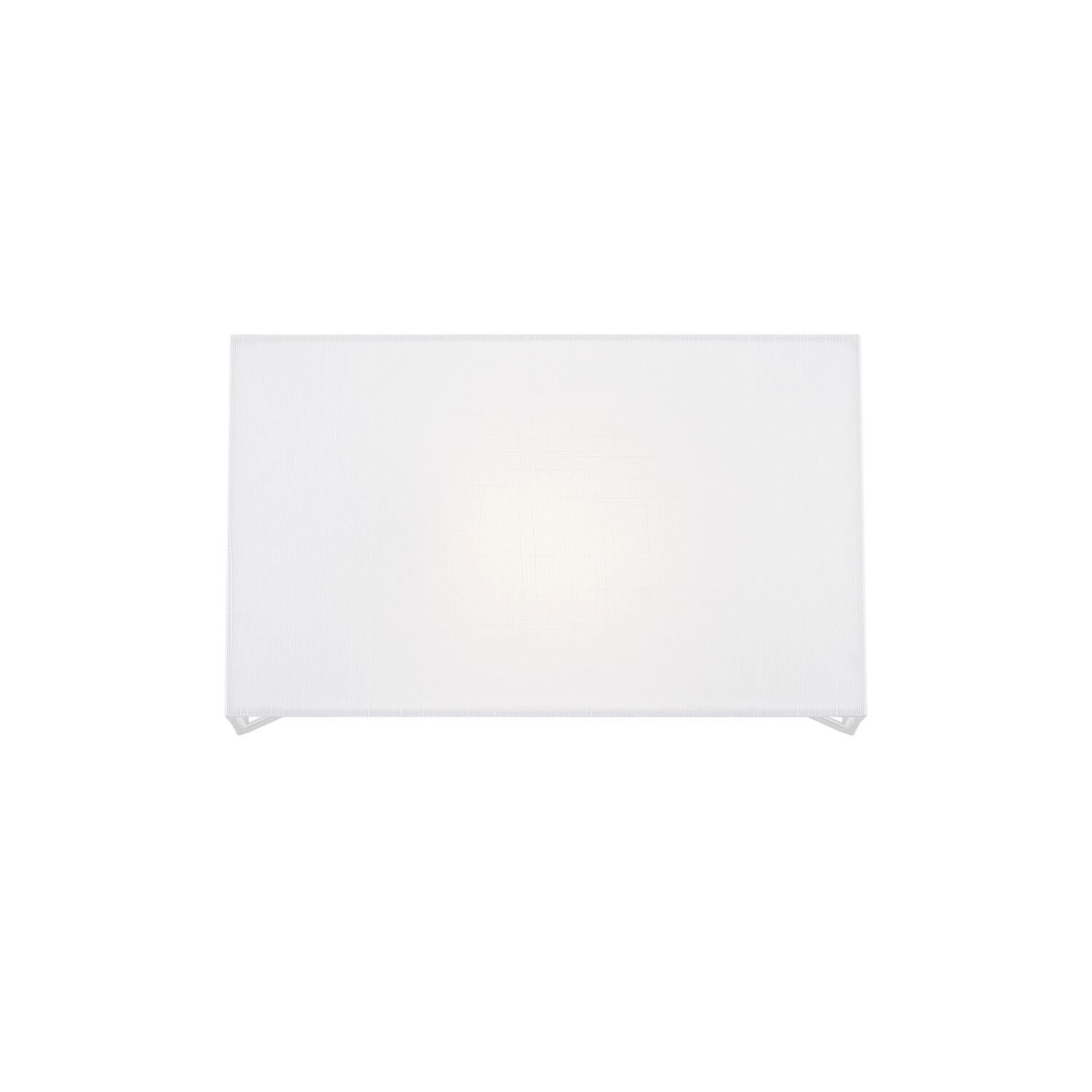 Shown in White finish and White Woven Fabric shade