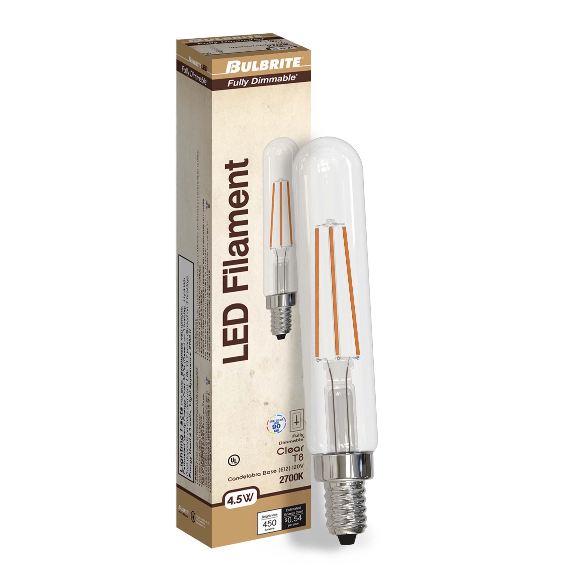 Dimmable 4.5 Watt 2700K T8 LED Light Bulb by Bulbrite