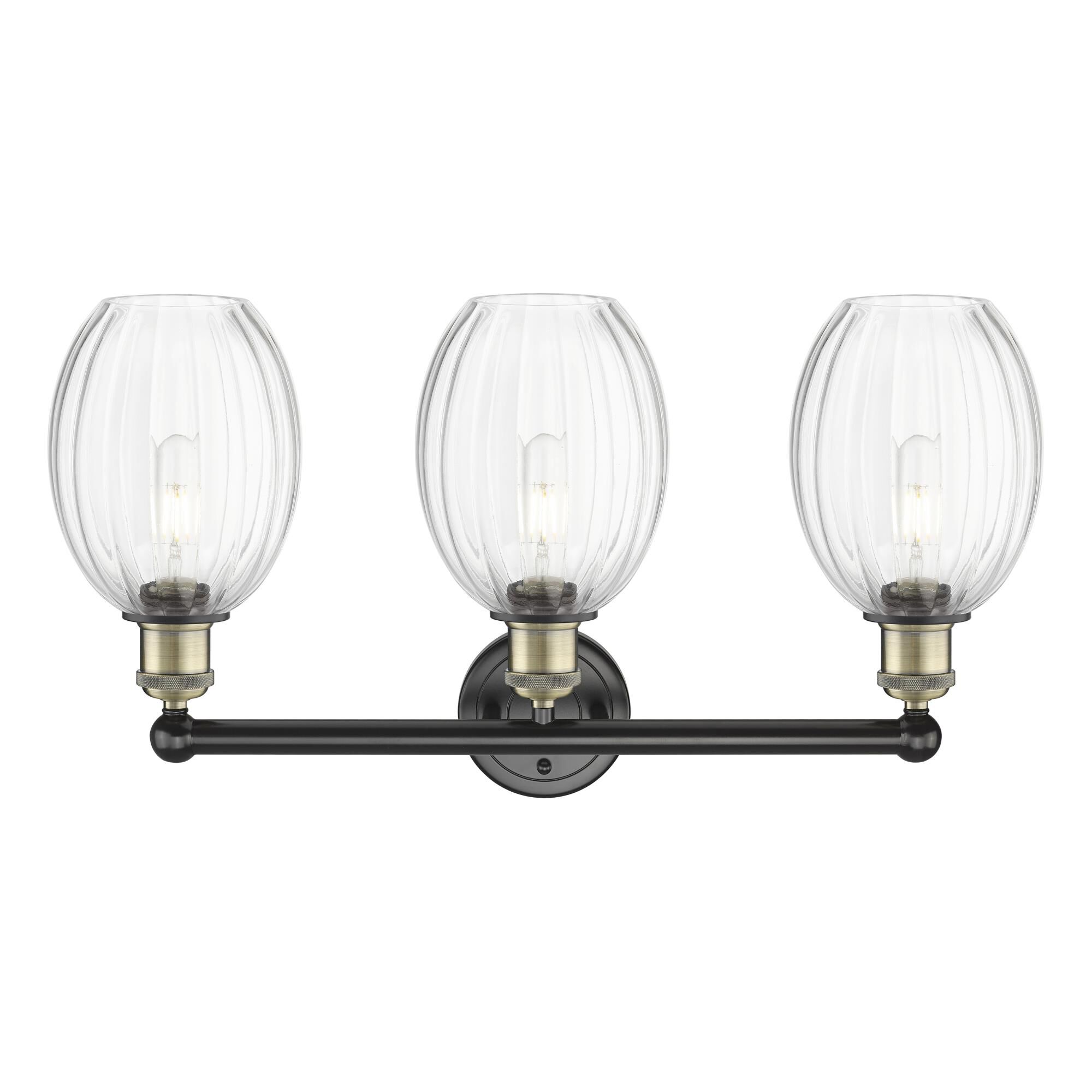 Shown in Black Antique Brass finish and Clear glass