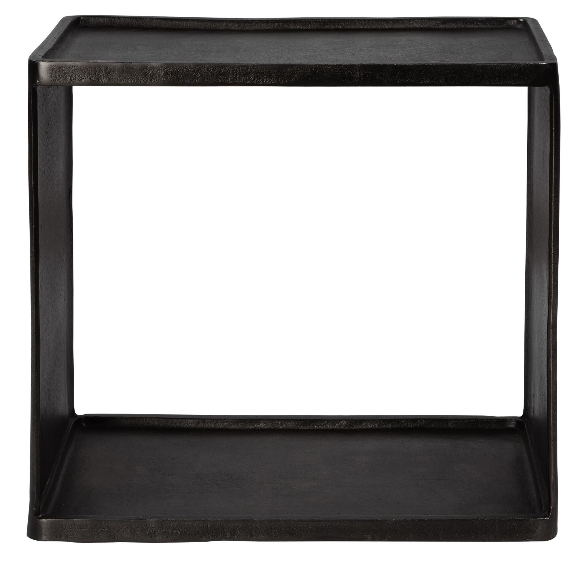 Shown in Taking Inspiration From Industrial Style, This Cast Aluminum Accent Table Features A Masculine Look  finish