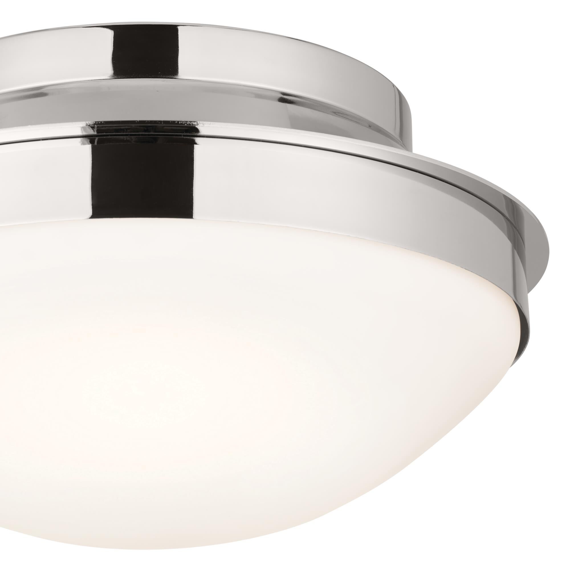 Shown in Polished Nickel finish and Satin Etched Cased Opal glass