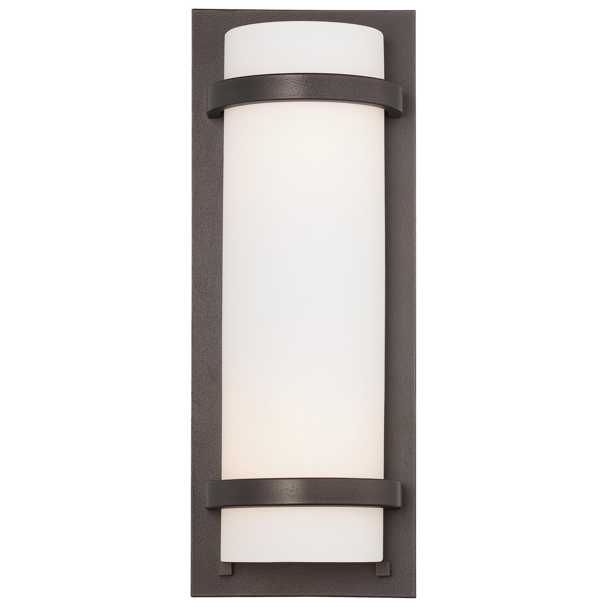 Shown in Smoked Iron finish and Etched White glass