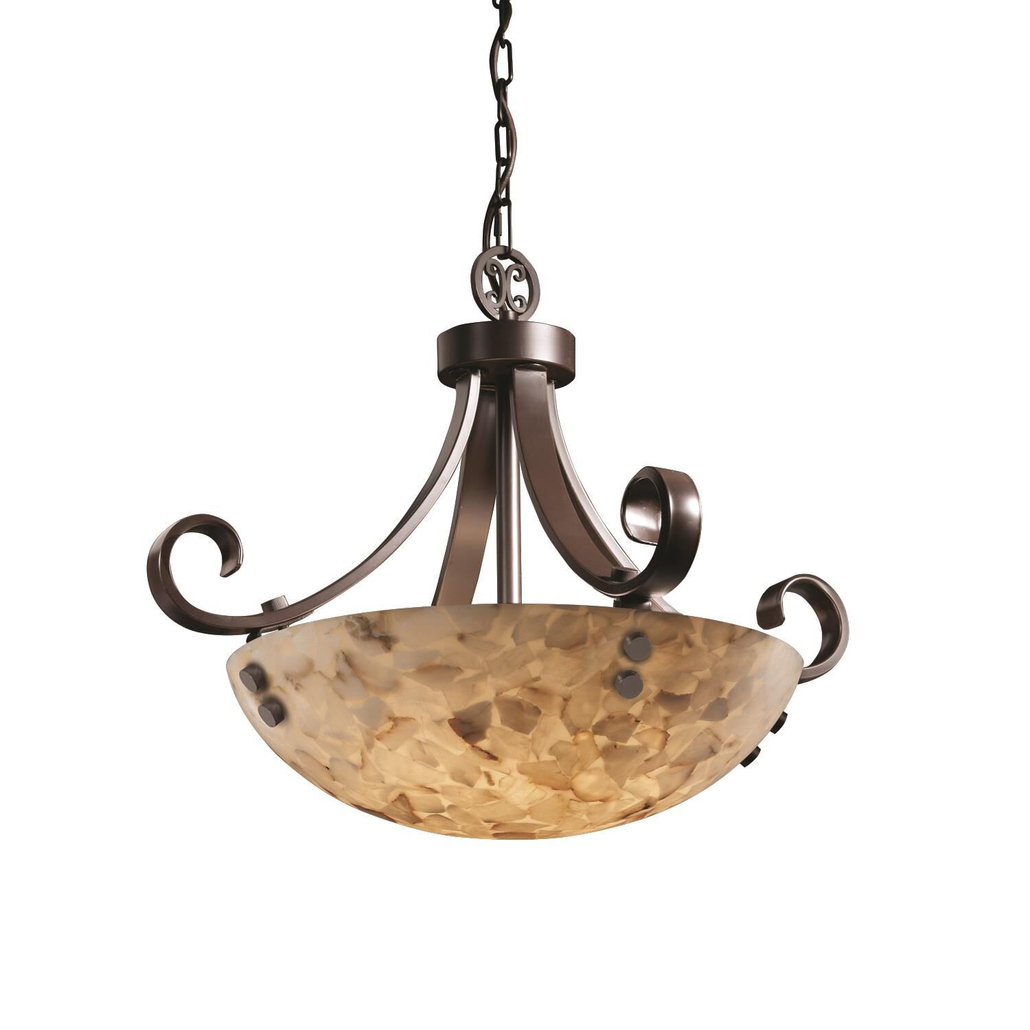 Alabaster Rocks! 24 Inch Large Pendant by Justice Design Group - Clearance
