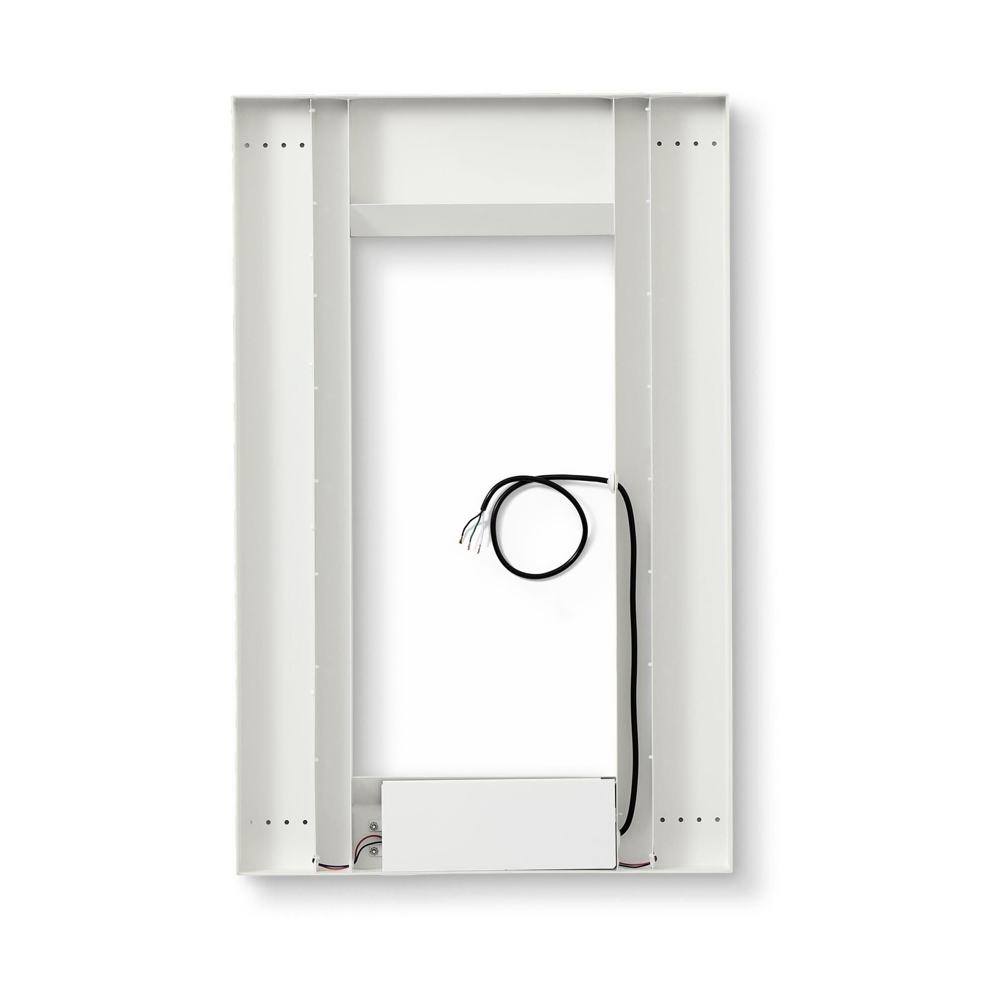 Shown in Might Bright White finish and Mirror Glass shade