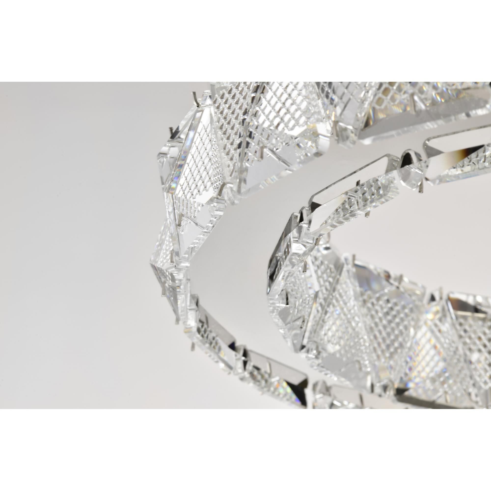 Shown in Polished Nickel finish and Clear K9 Crystal glass