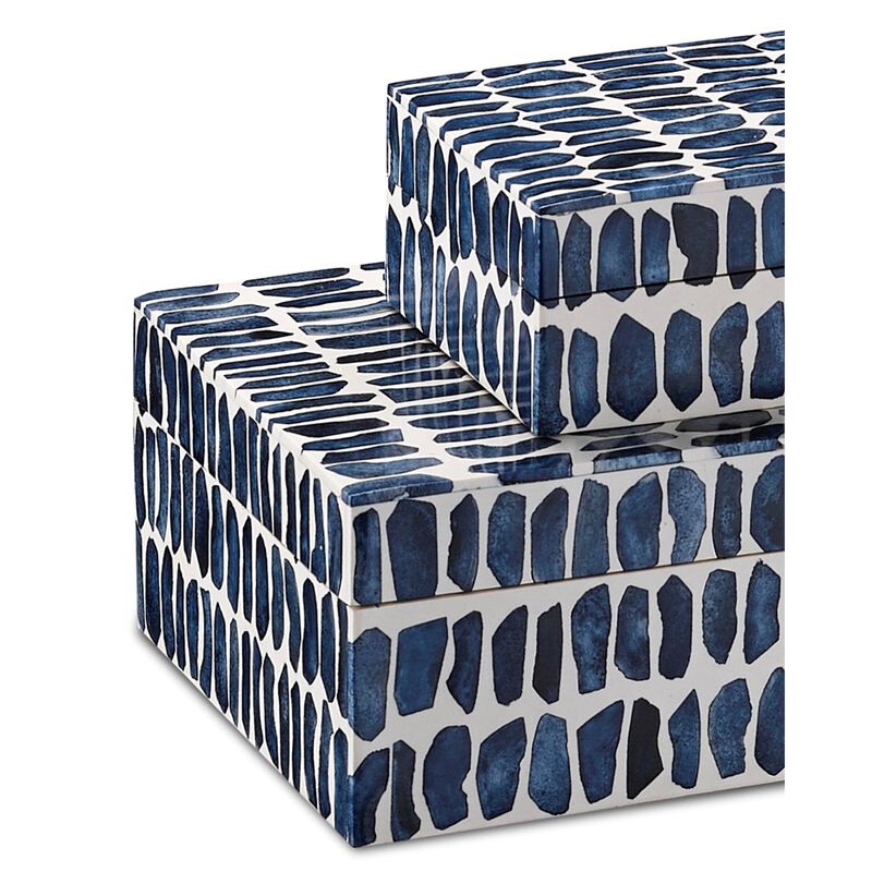 Indigo Box Set Accent Box by Currey and Company